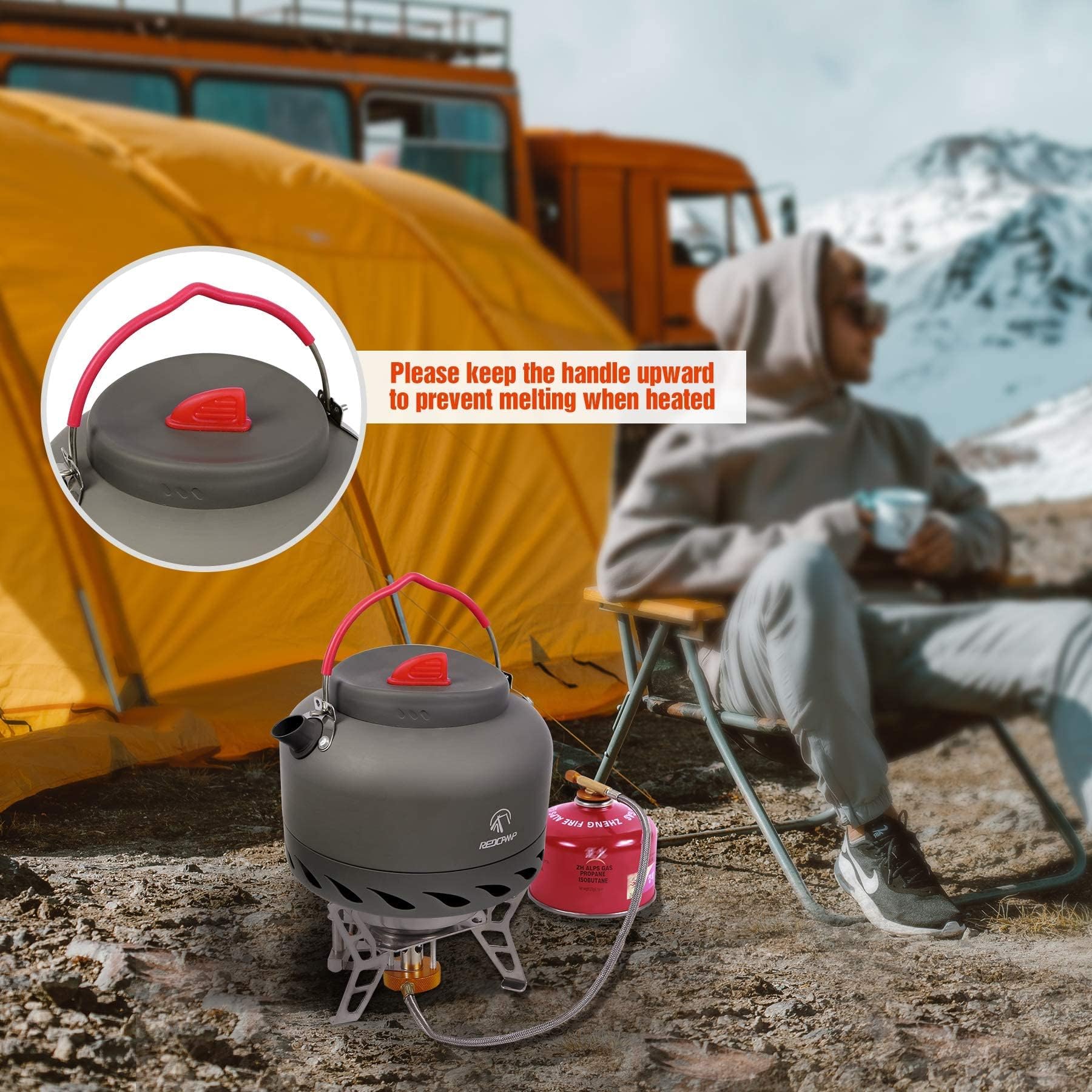 Aluminum Camping Kettle with Carry Bag