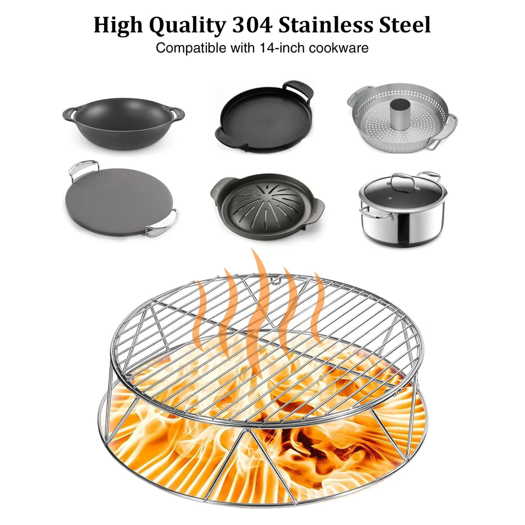 Stainless Steel Fire Pit Accessory Kit