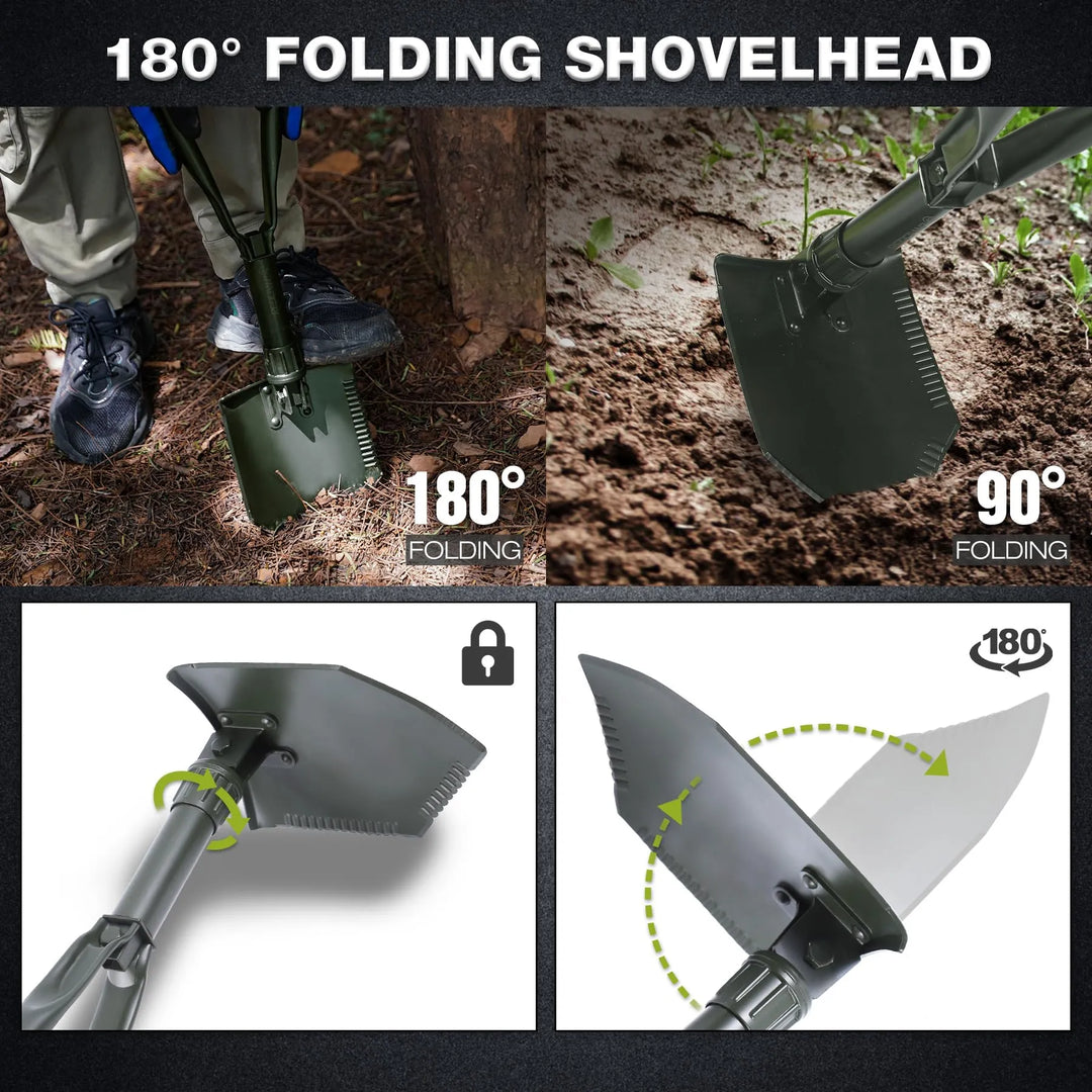Pala plegable militar para acampar 