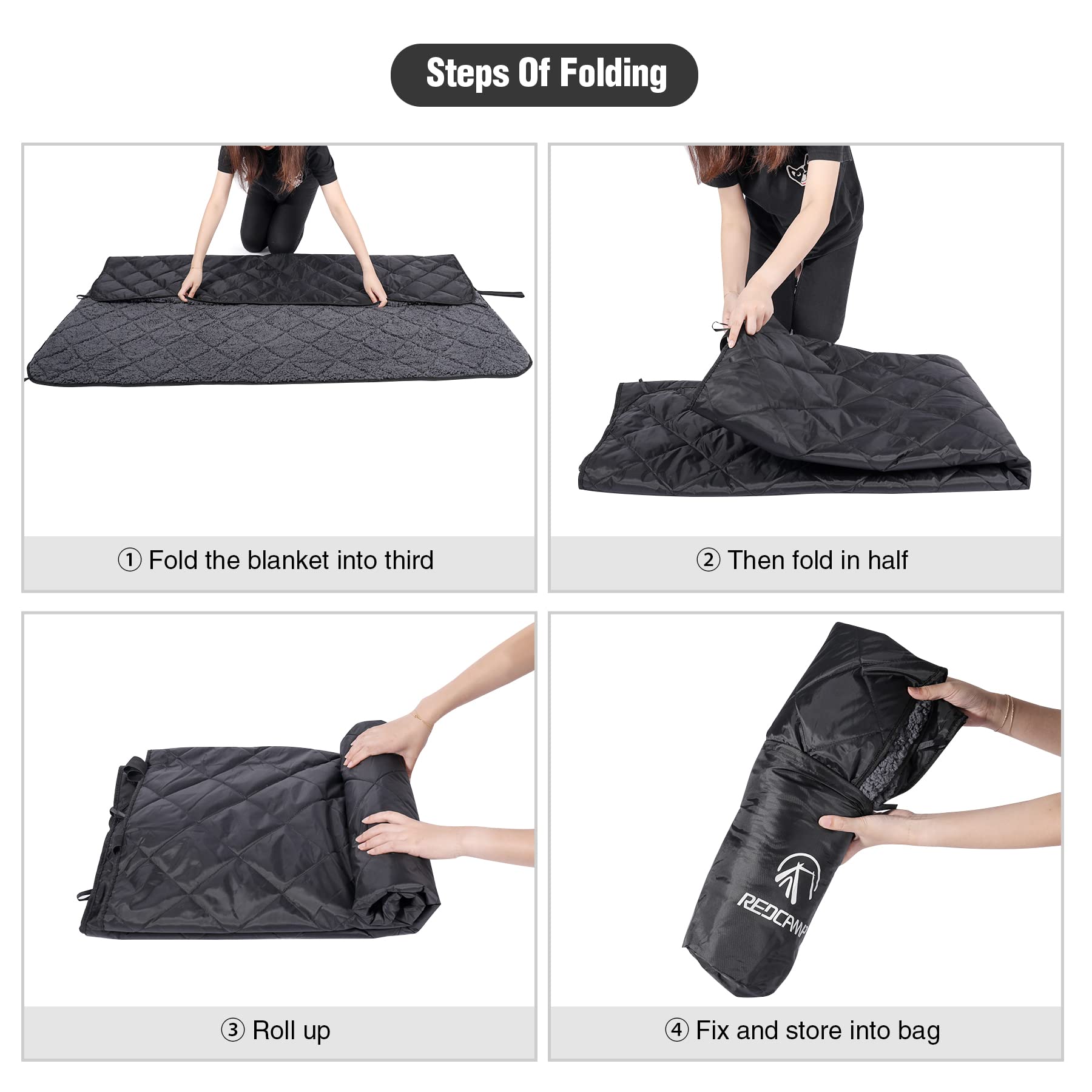 Waterproof Sherpa Stadium Blanket for Outdoor Events