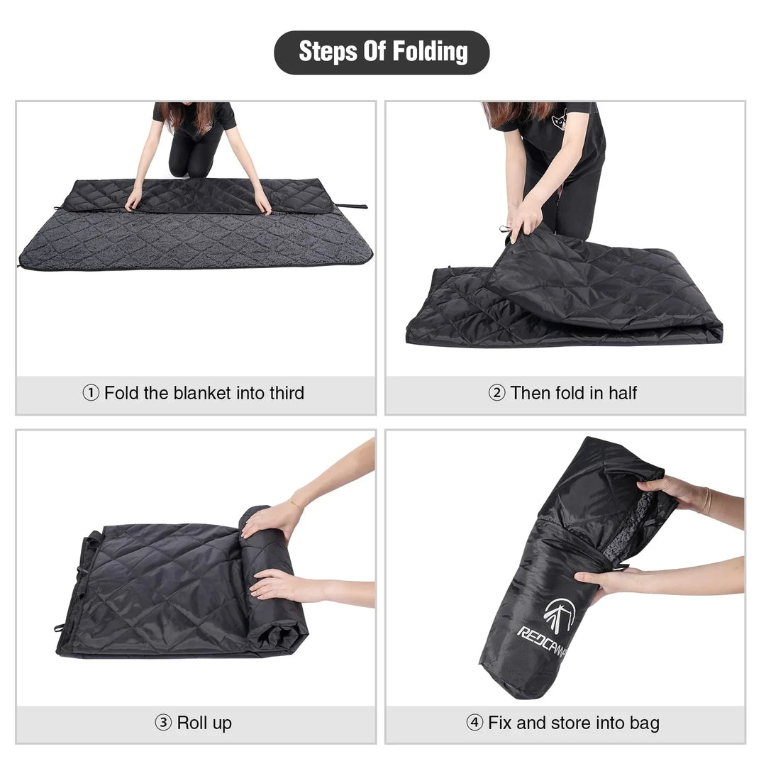 Waterproof Sherpa Stadium Blanket for Outdoor Events
