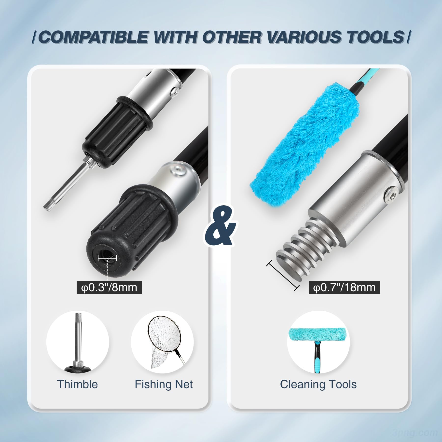 Adjustable Aluminum Telescoping Tarp Poles