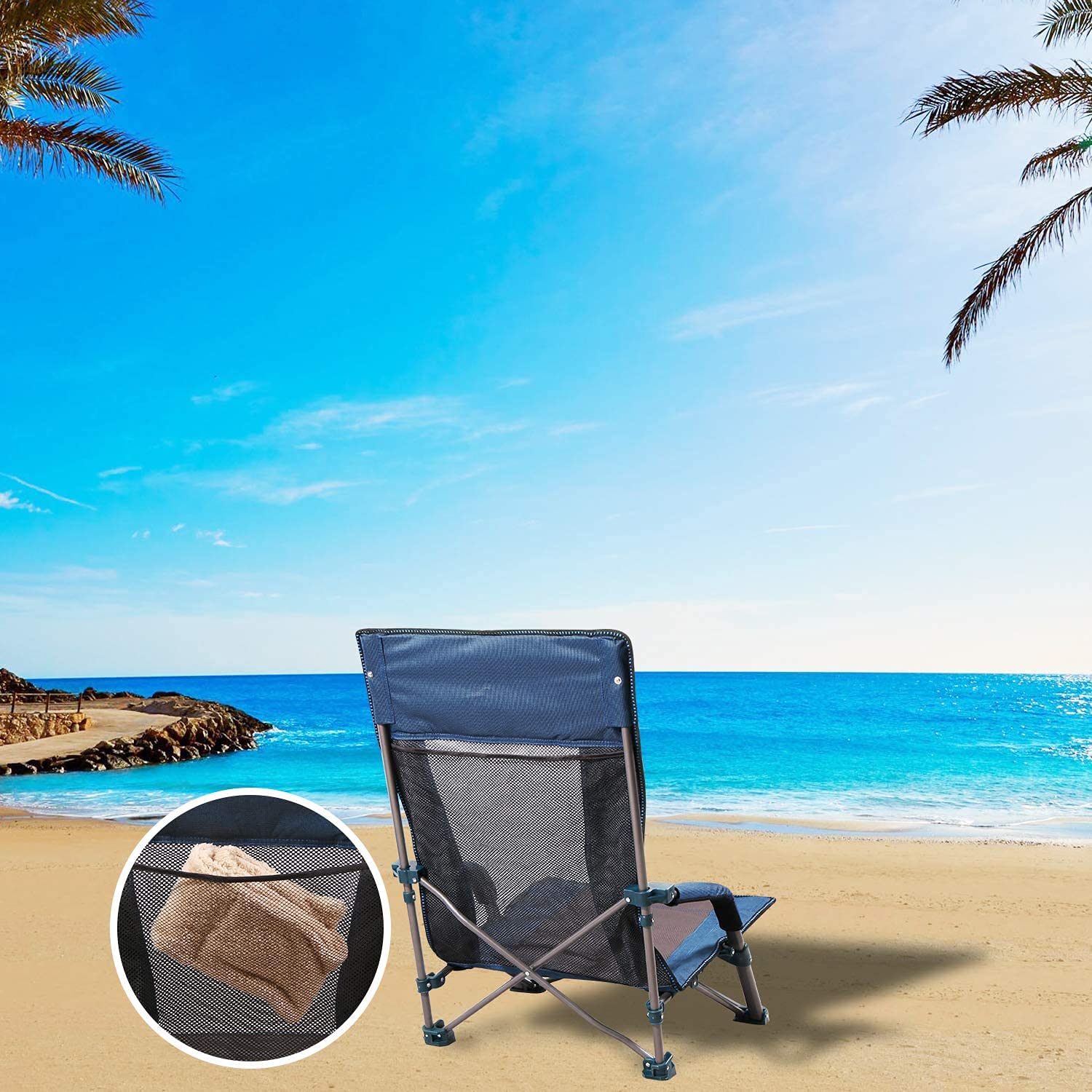 High Back Low Profile Beach Chair