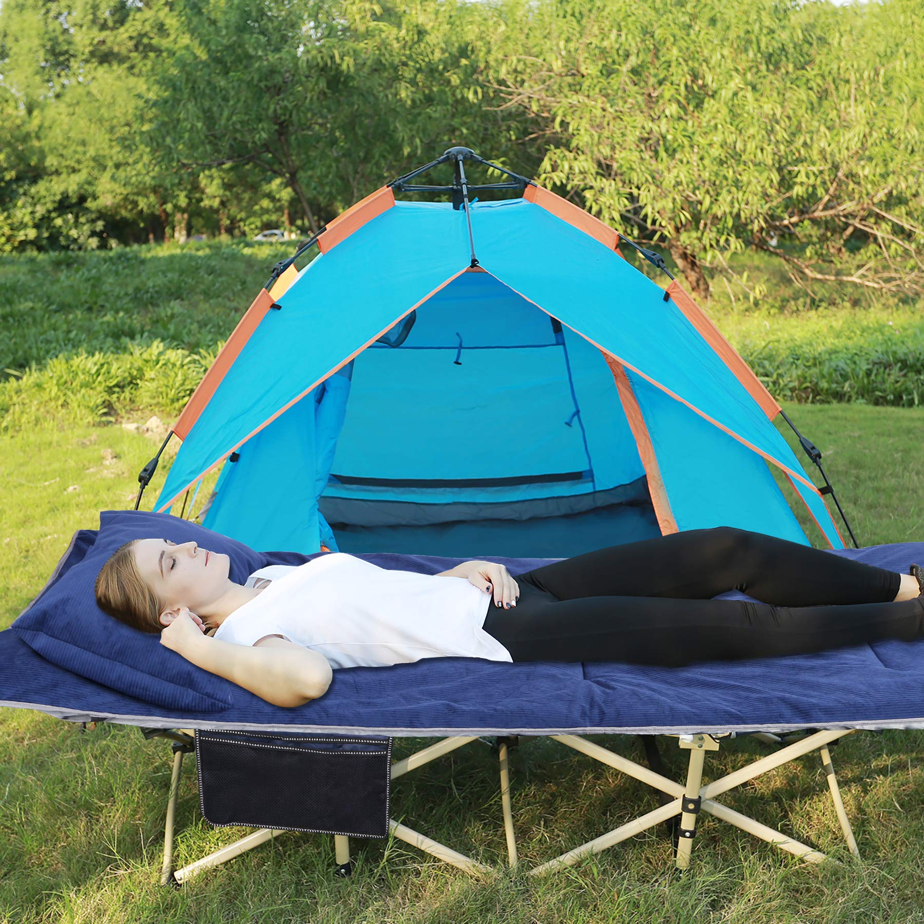 High-Density Cotton Camping Cot Mattress Pad