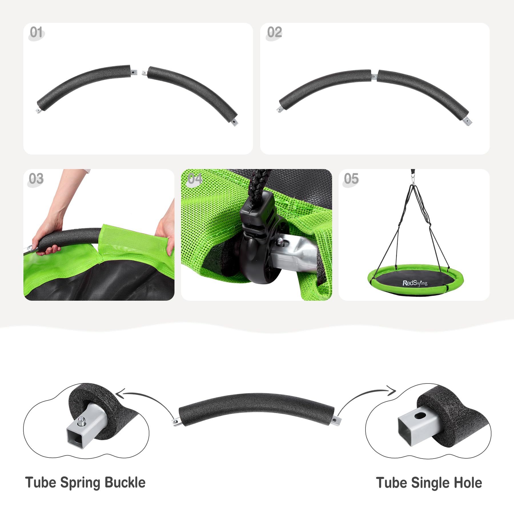 43" Tree Swing for Kids Outdoor, Waterproof Large Round Flying Saucer Swings for Trees and Swingset, Strong Heavy Duty for Outside Playground, 500LBS Weight Capacity, Purple