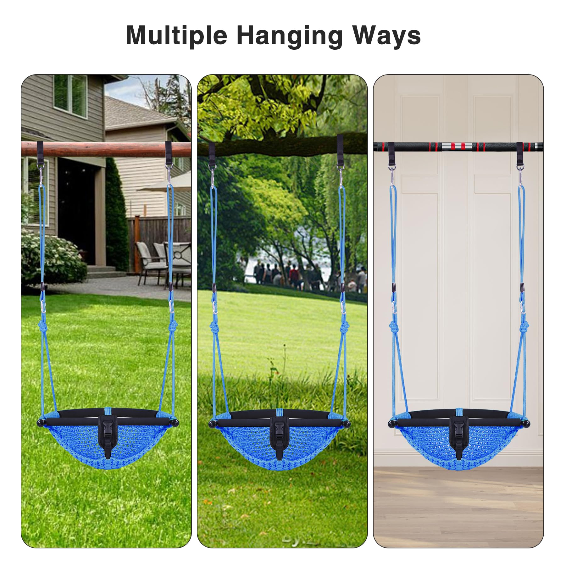 Hand-Woven Adjustable Rope Swing Seat
