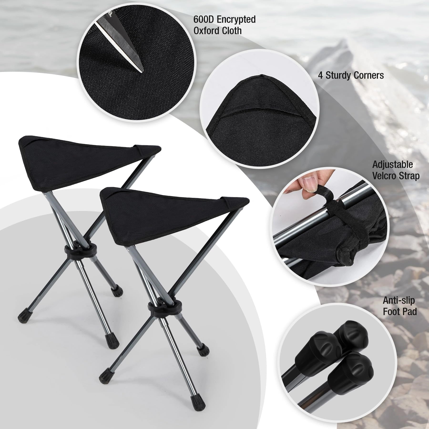 Lightweight Folding Tripod Stools for Hunting and Camping