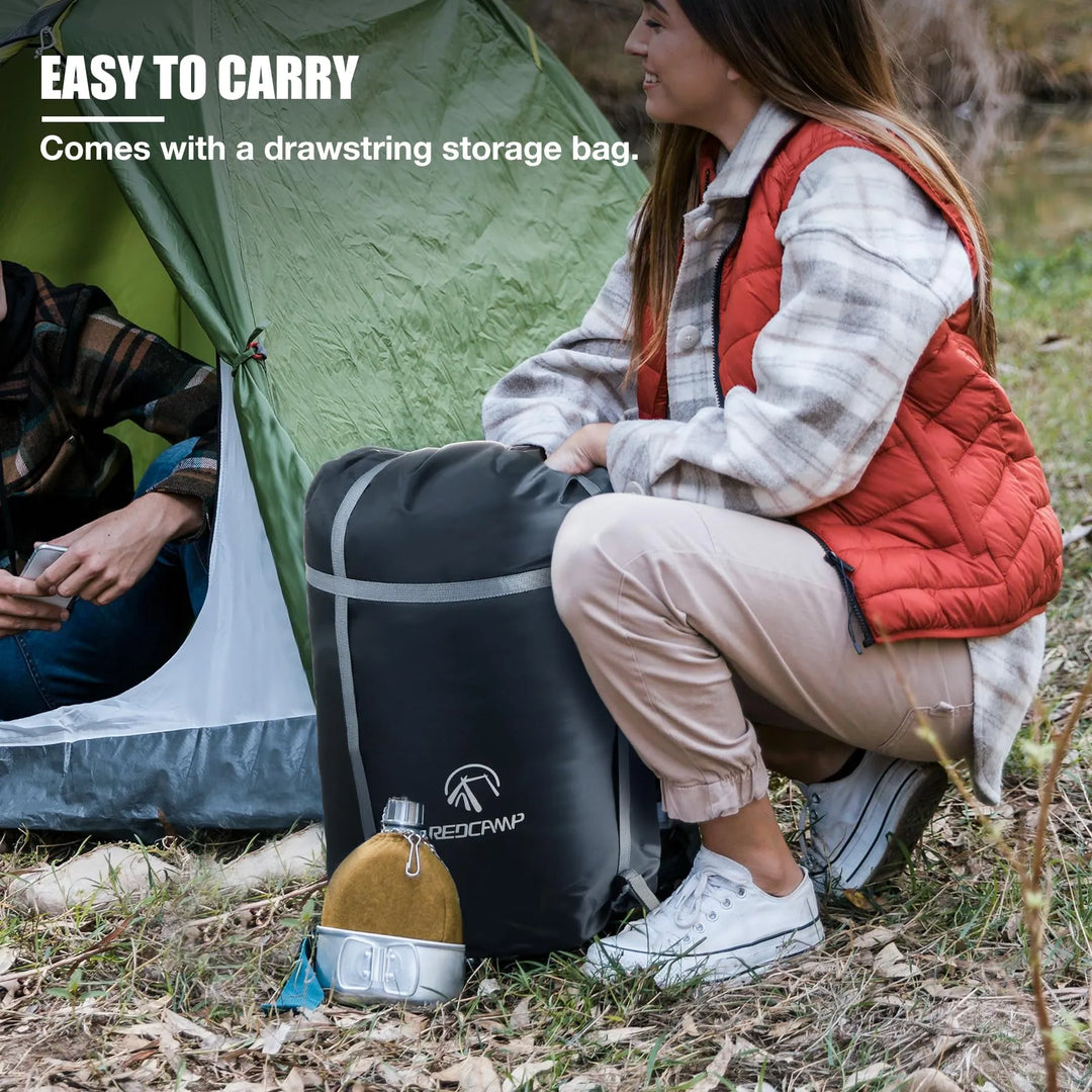Saco de dormir de franela de algodón para acampar y hacer mochilerismo