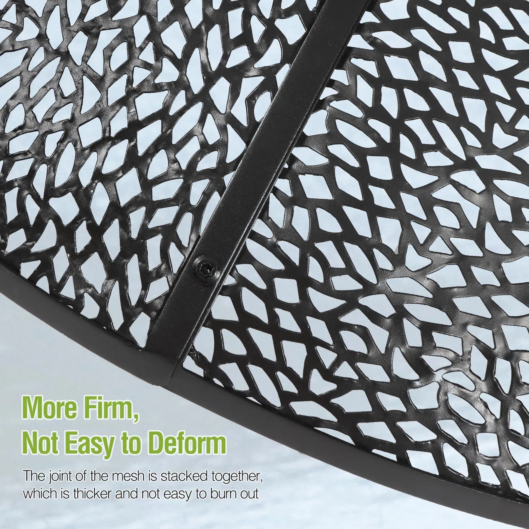 36Inch Fire Pit Spark Screen, Collapsible Fire Pit Screen Round with Handle, Heavy Duty Iron Fire Pit Cover Mesh Round Replacement Firepit Screens Easy Opening for Outdoor Patio Backyard