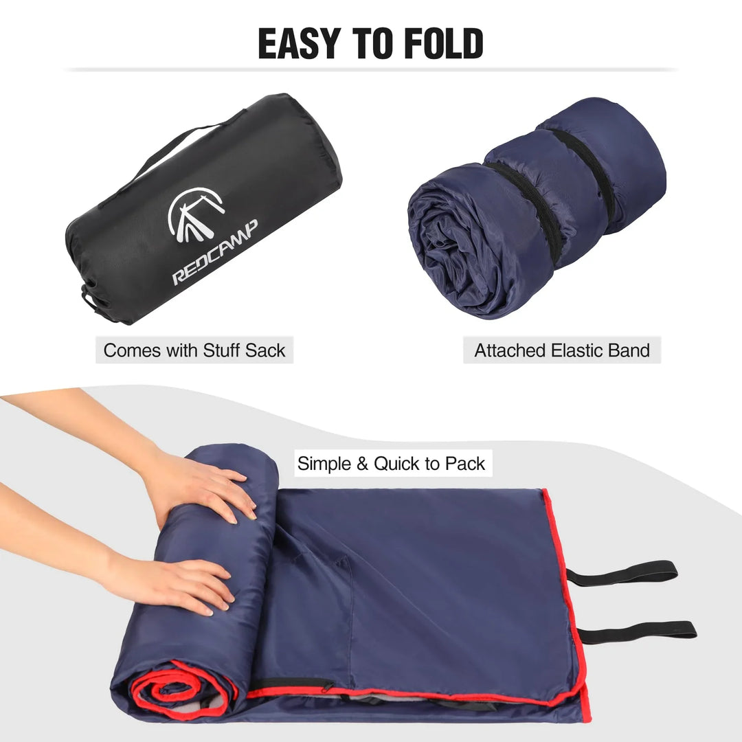 Outdoor Waterproof Blanket with Warm Fleece