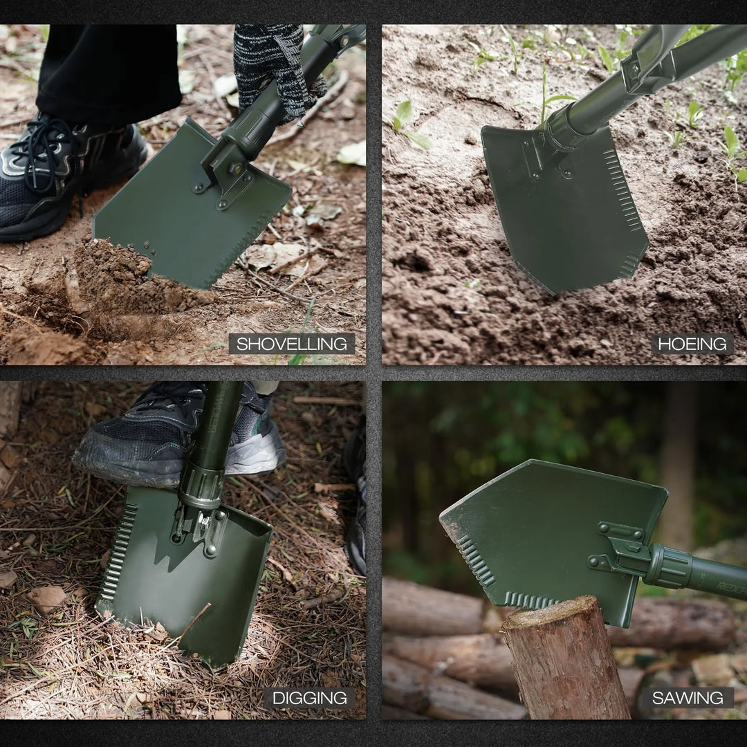 Pala plegable militar para acampar 