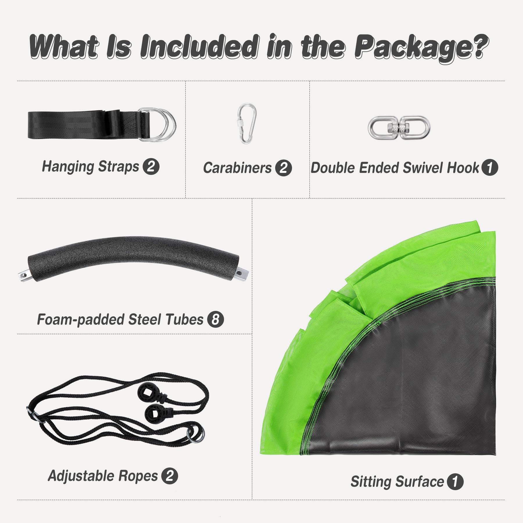 43" Tree Swing for Kids Outdoor, Waterproof Large Round Flying Saucer Swings for Trees and Swingset, Strong Heavy Duty for Outside Playground, 500LBS Weight Capacity, Purple