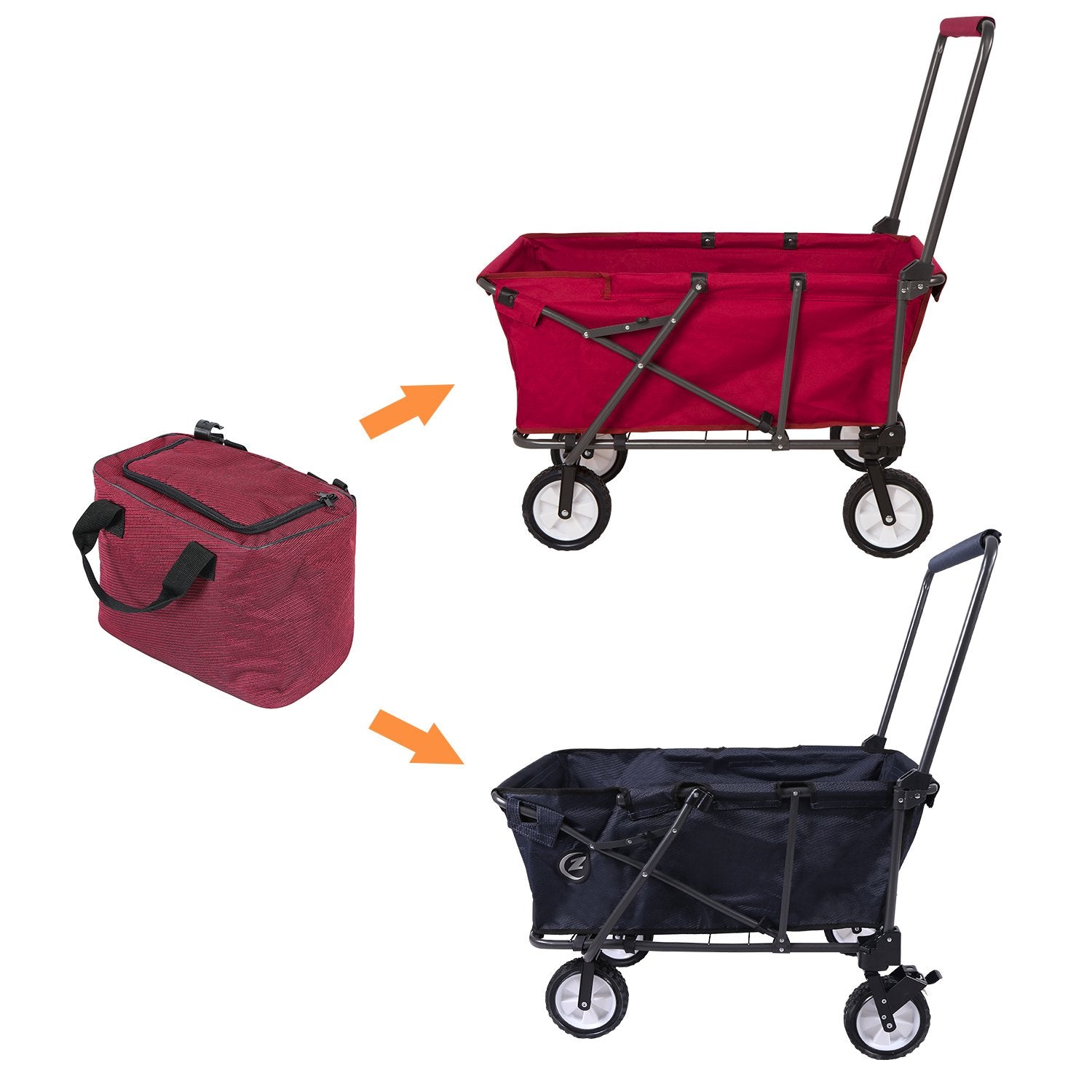 15L Soft Beach Cooler Bag for Utility Wagon, Wine Red