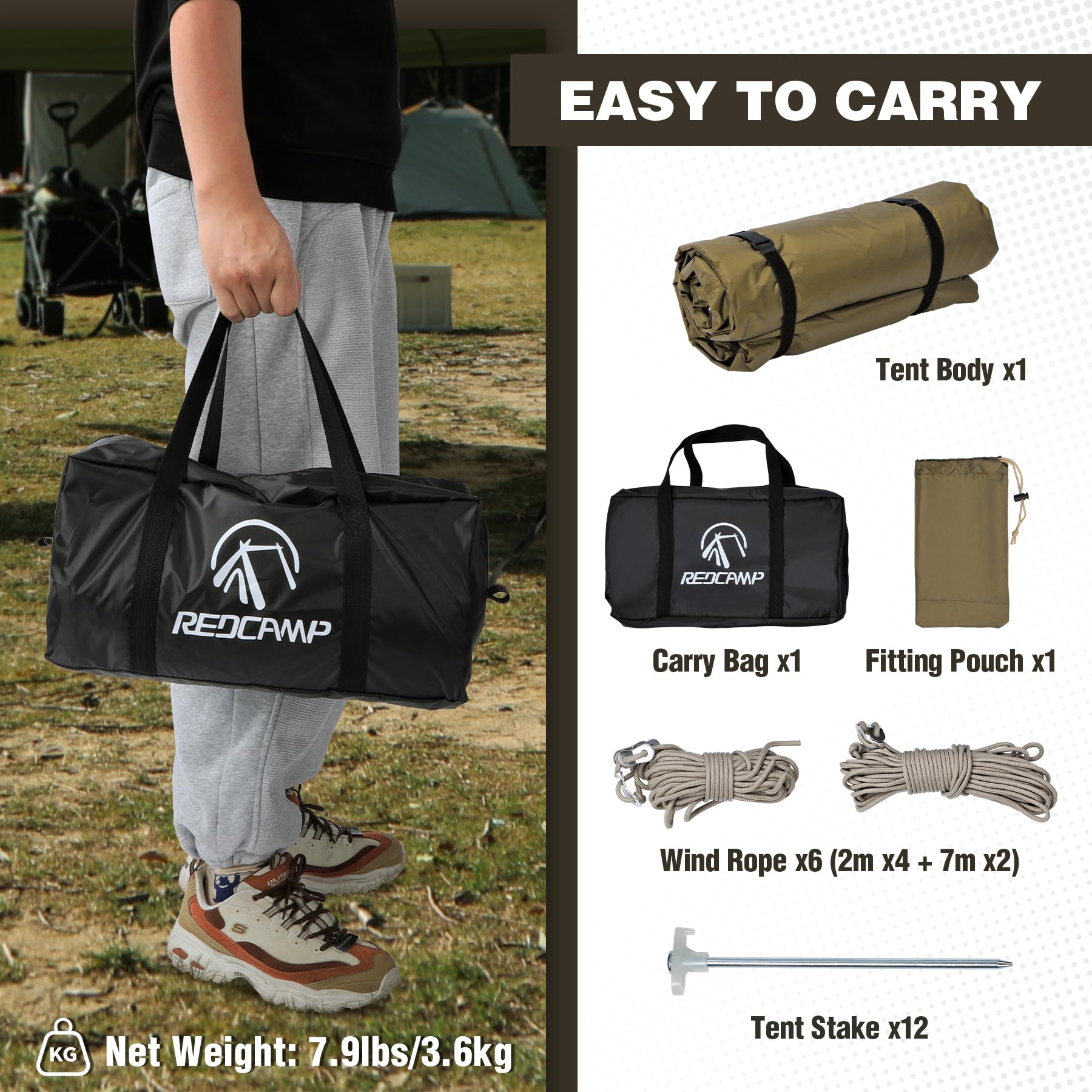 Grande tente hamac avec prise pour poêle 