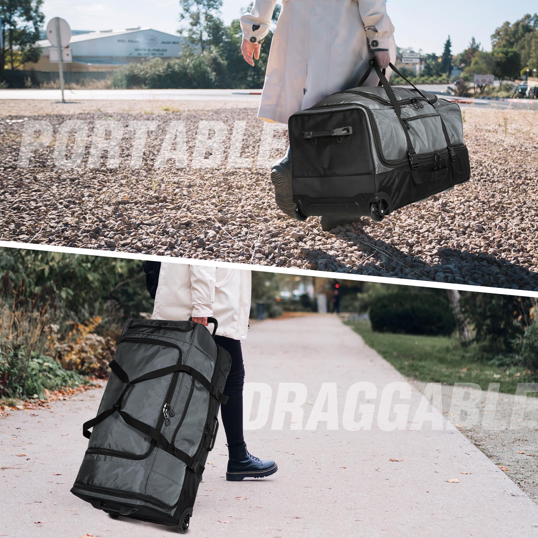 Heavy-Duty Rolling Travel Duffle