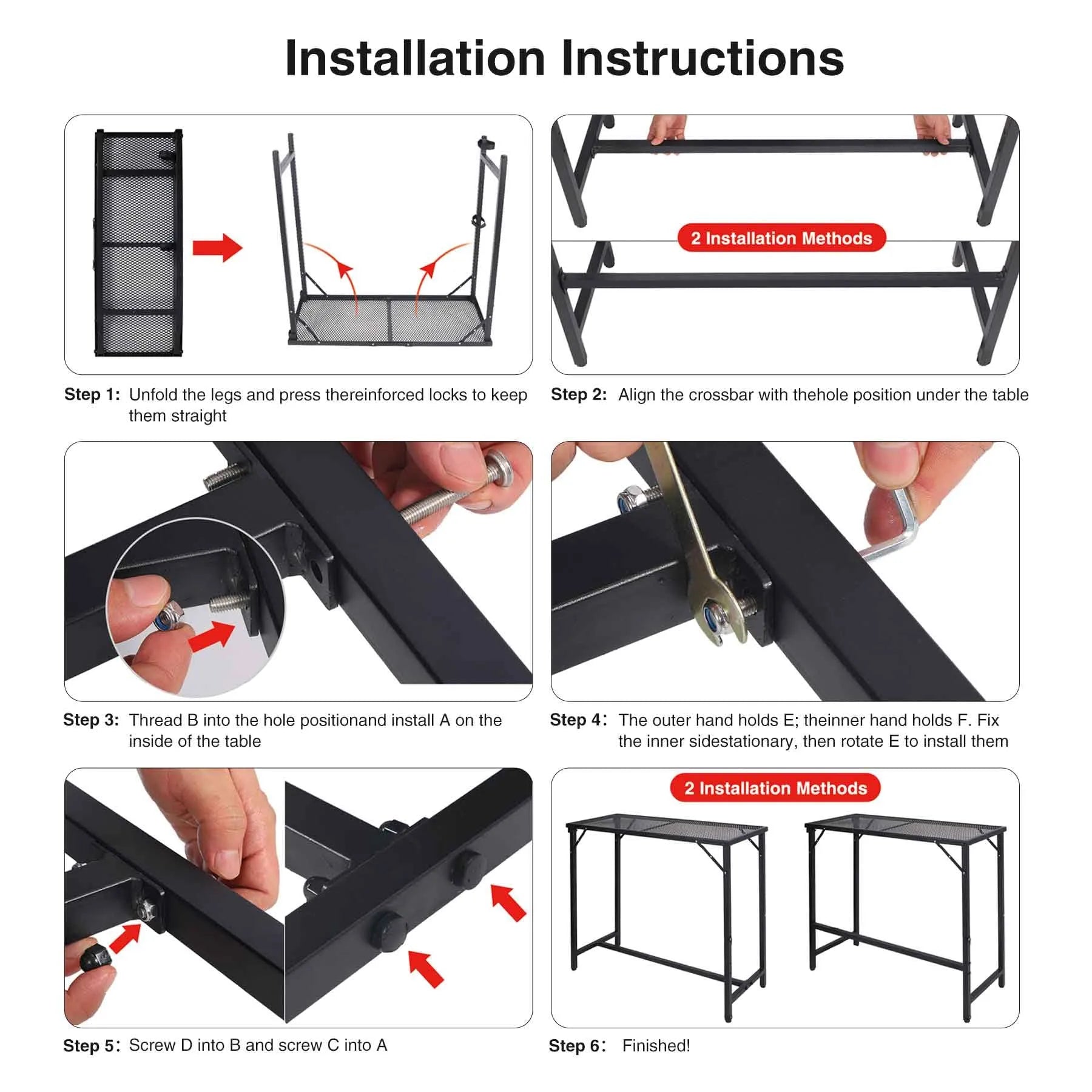 Folding Paito Bar Height Hot Tub Table with Waterproof Mesh Top