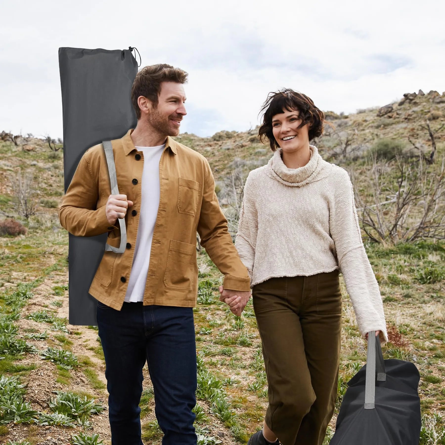 2 Person Folding Camping Cot, 56" Extra Wide