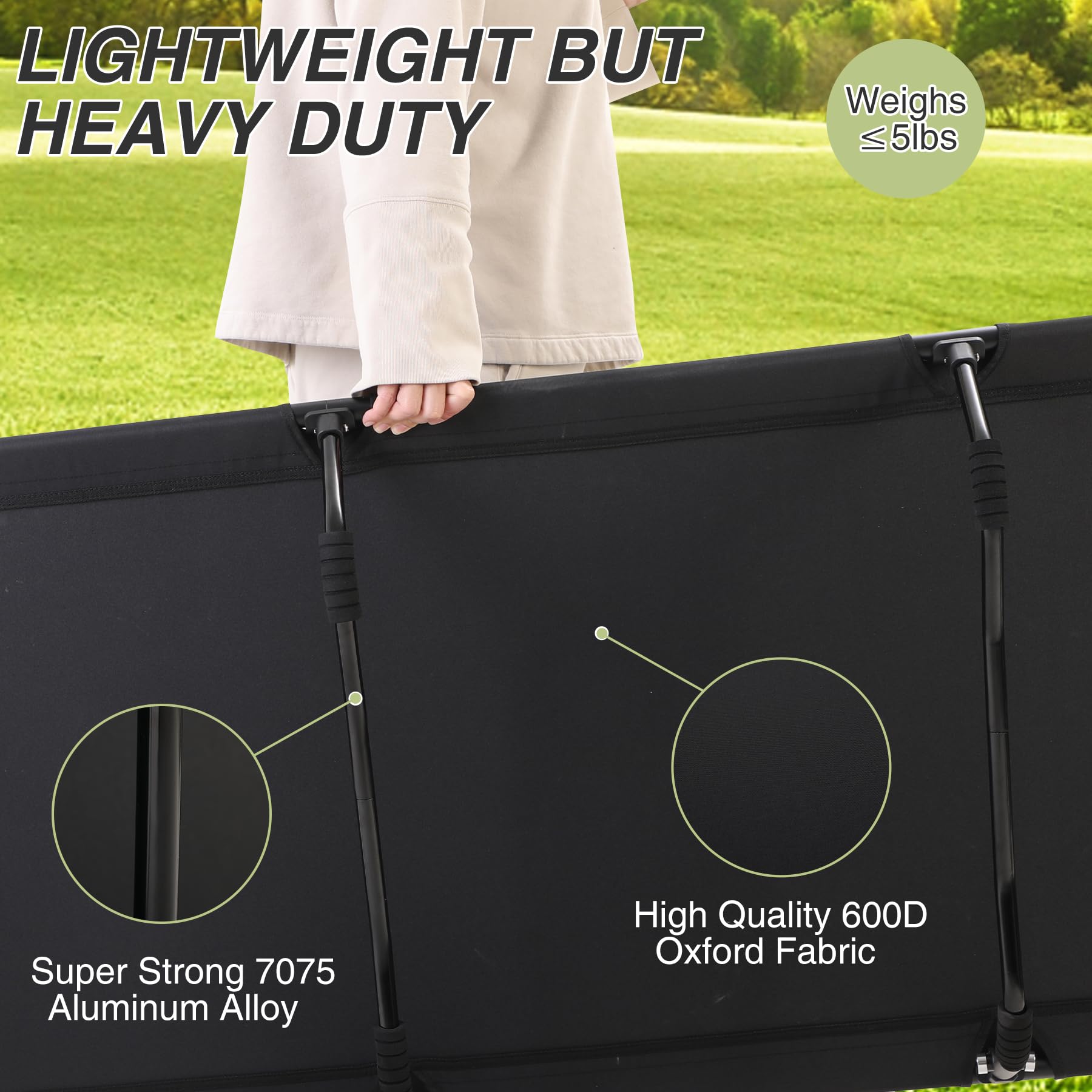 Ultralight Kids Cot,Portable Compact Camping Cot with Storage Bag for Adults, Portable Tent Cot with Side Pockets for Outdoor Travel Hiking Backpacking