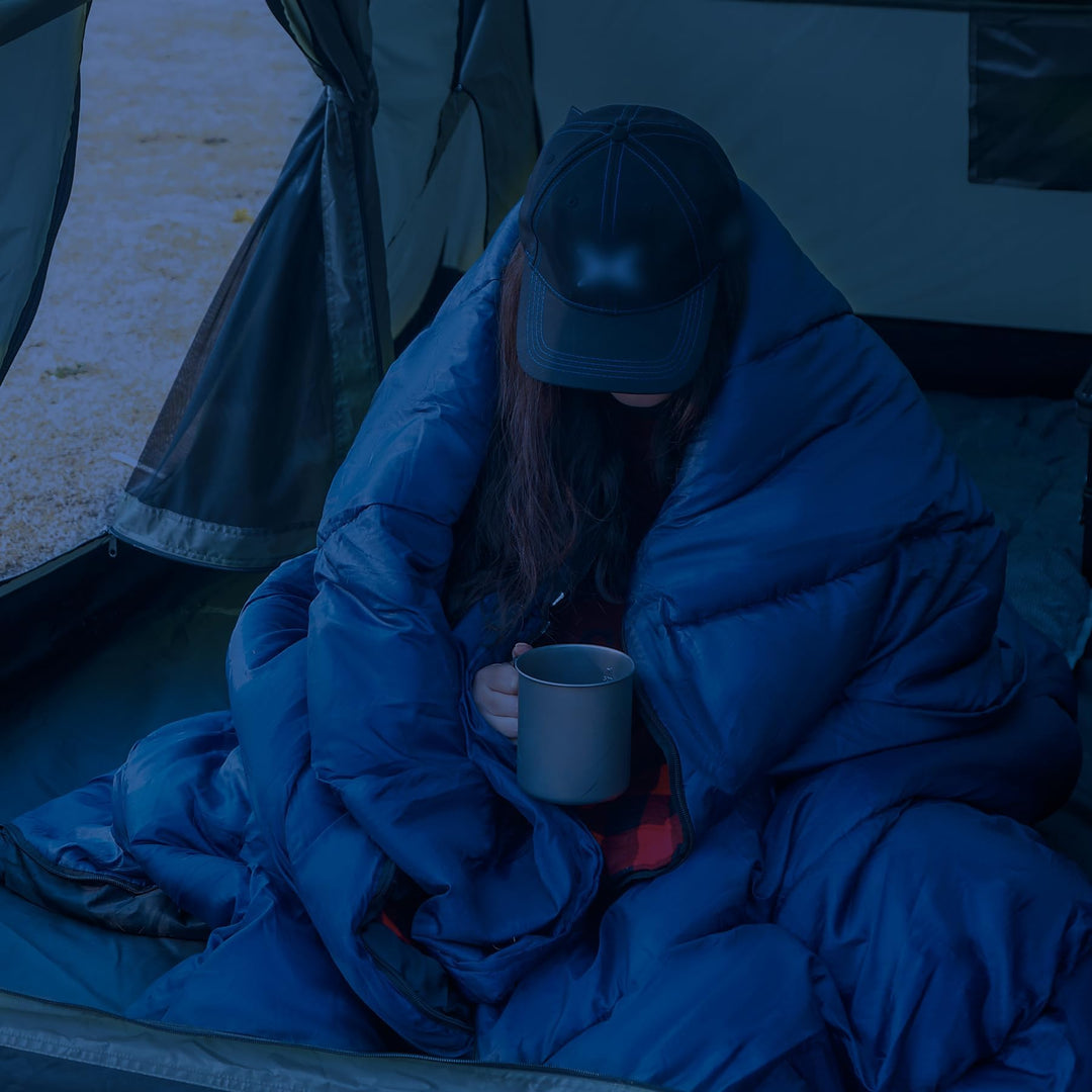 REDCAMP Flannel Sleeping Bag for Adults, Comfortable Cotton Sleeping Bags for Camping with Detachable Hood