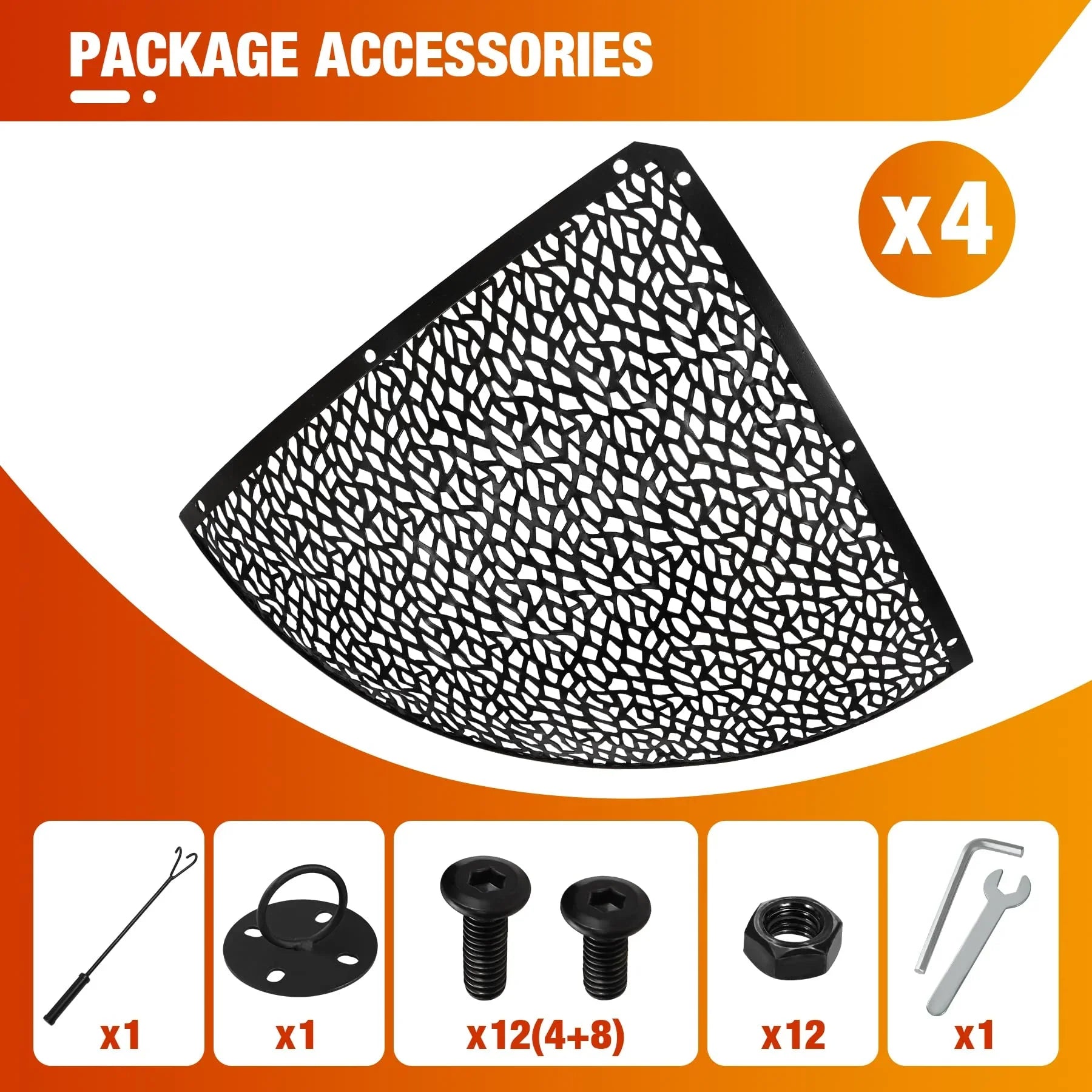 30Inch Fire Pit Spark Screen, Collapsible Fire Pit Screen Round with Handle