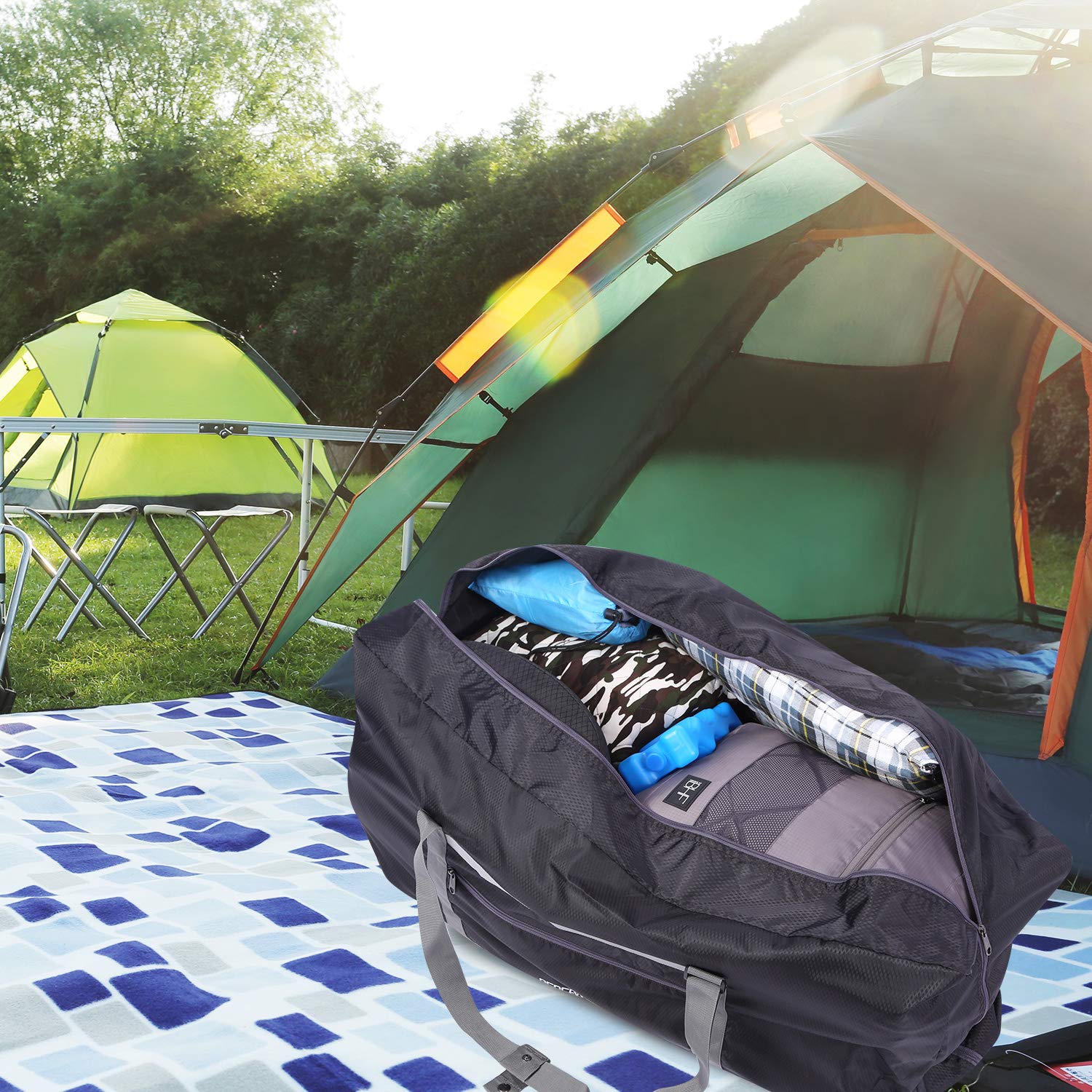 Grand sac de voyage pliable 75/96 L, sac de sport léger