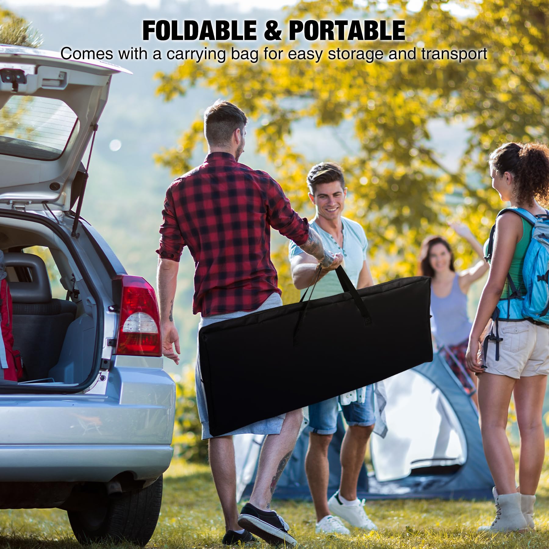 Pop-Up Folding Bar Table with LED Lighting System