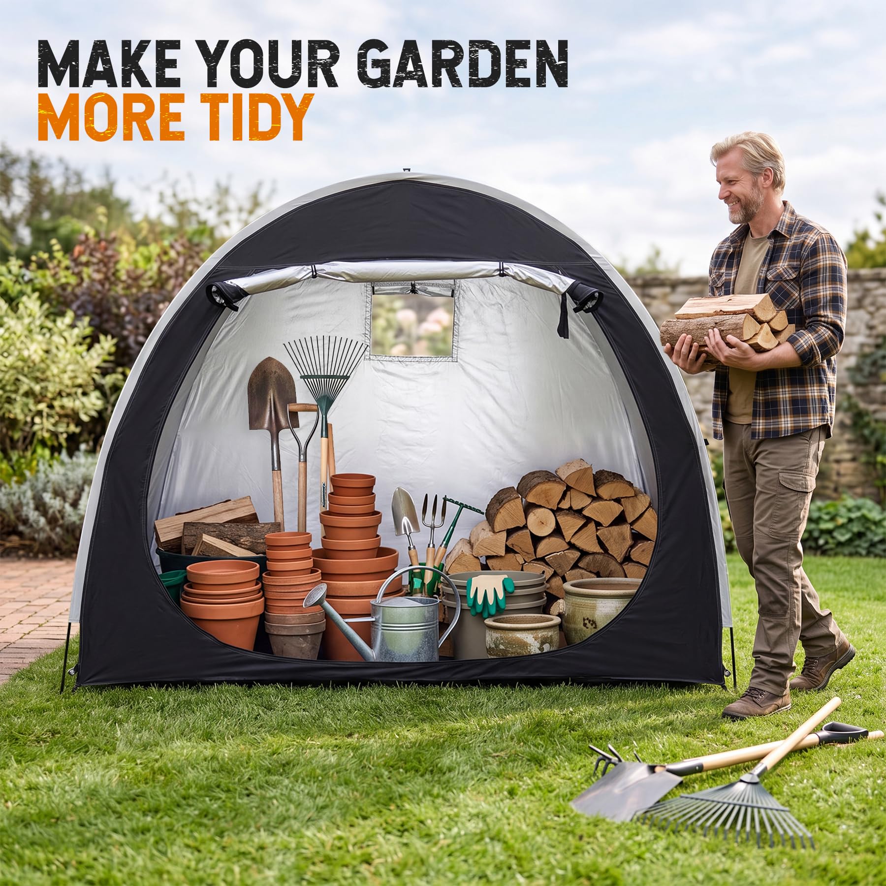 REDCAMP Outdoor Bike Storage Tent