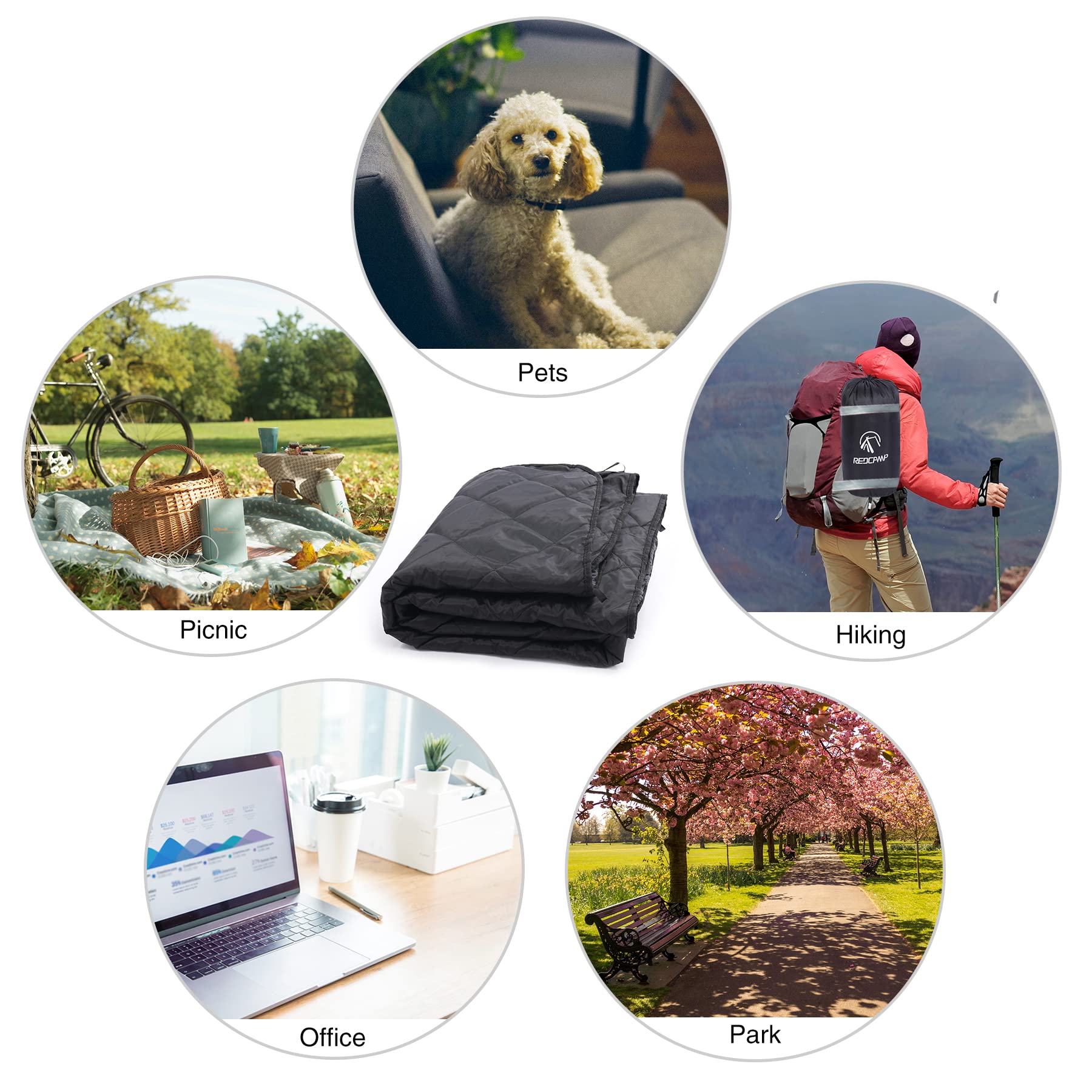 Waterproof Sherpa Stadium Blanket for Outdoor Events