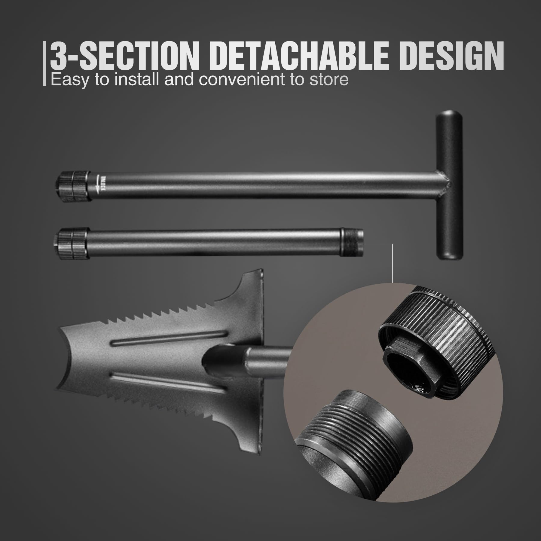 46" Serrated Metal Detecting Shovel