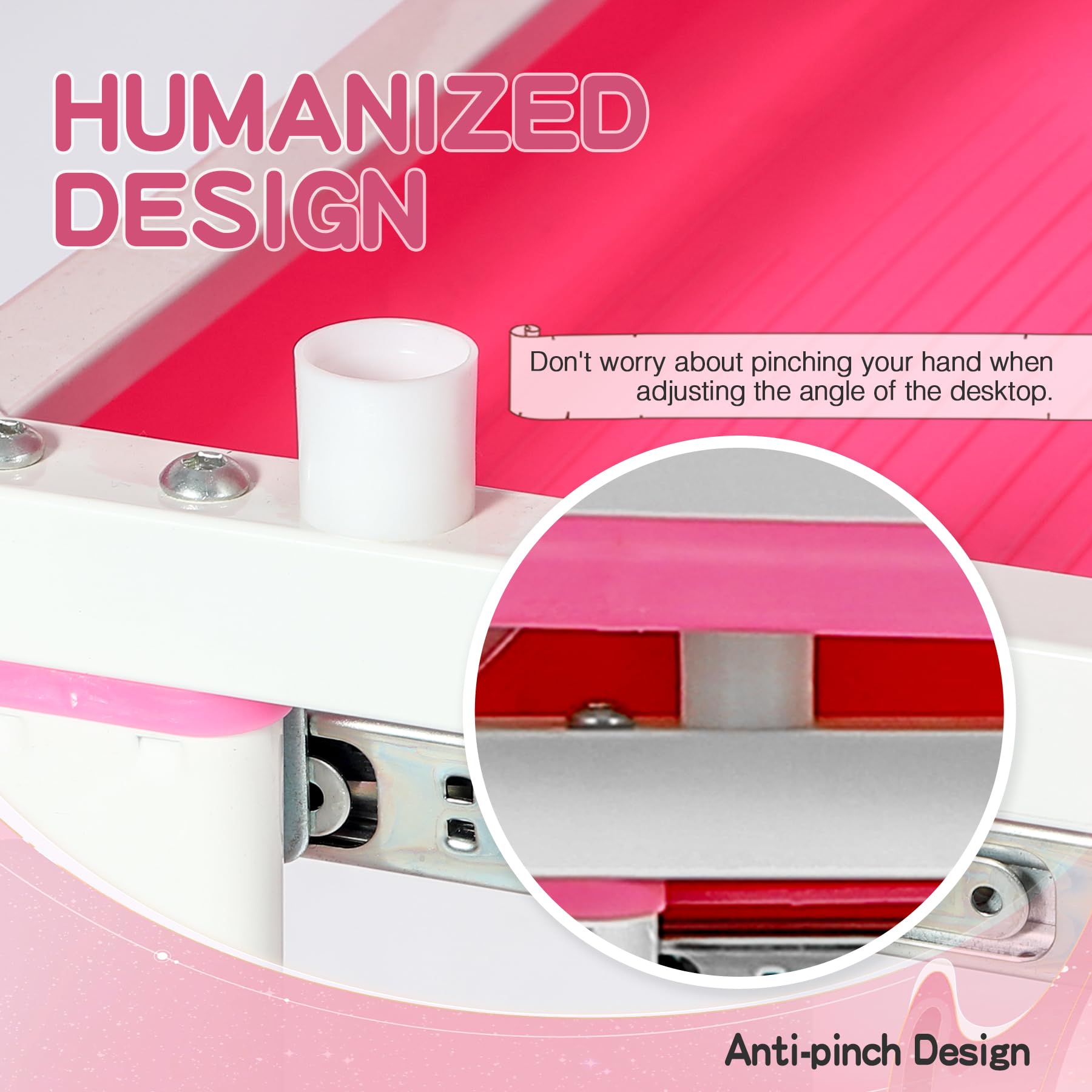 REDCAMP Adjustable Student Desk and Chair Set with Drawing Tilt Desktop