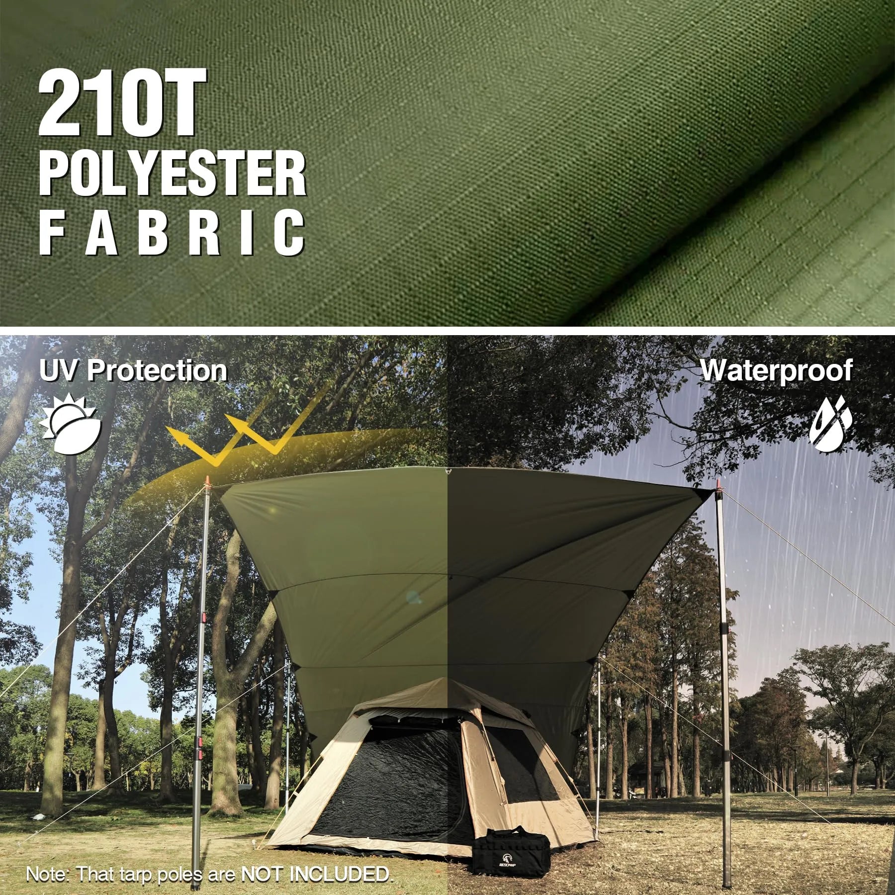 tarp buy REDCAMP 10×17 ft Waterproof Camping Tarp, Hammock Rain Fly for Hiking – Redcamp