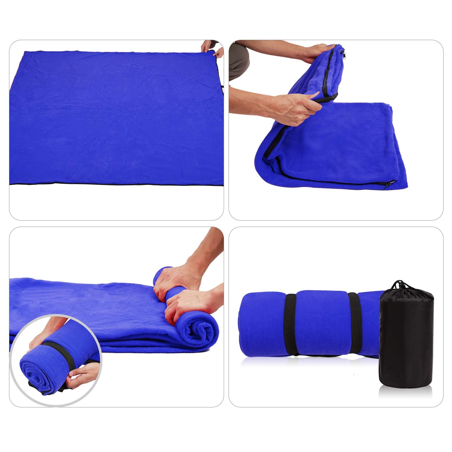 Warm Fleece Sleeping Bag Liner for Camping