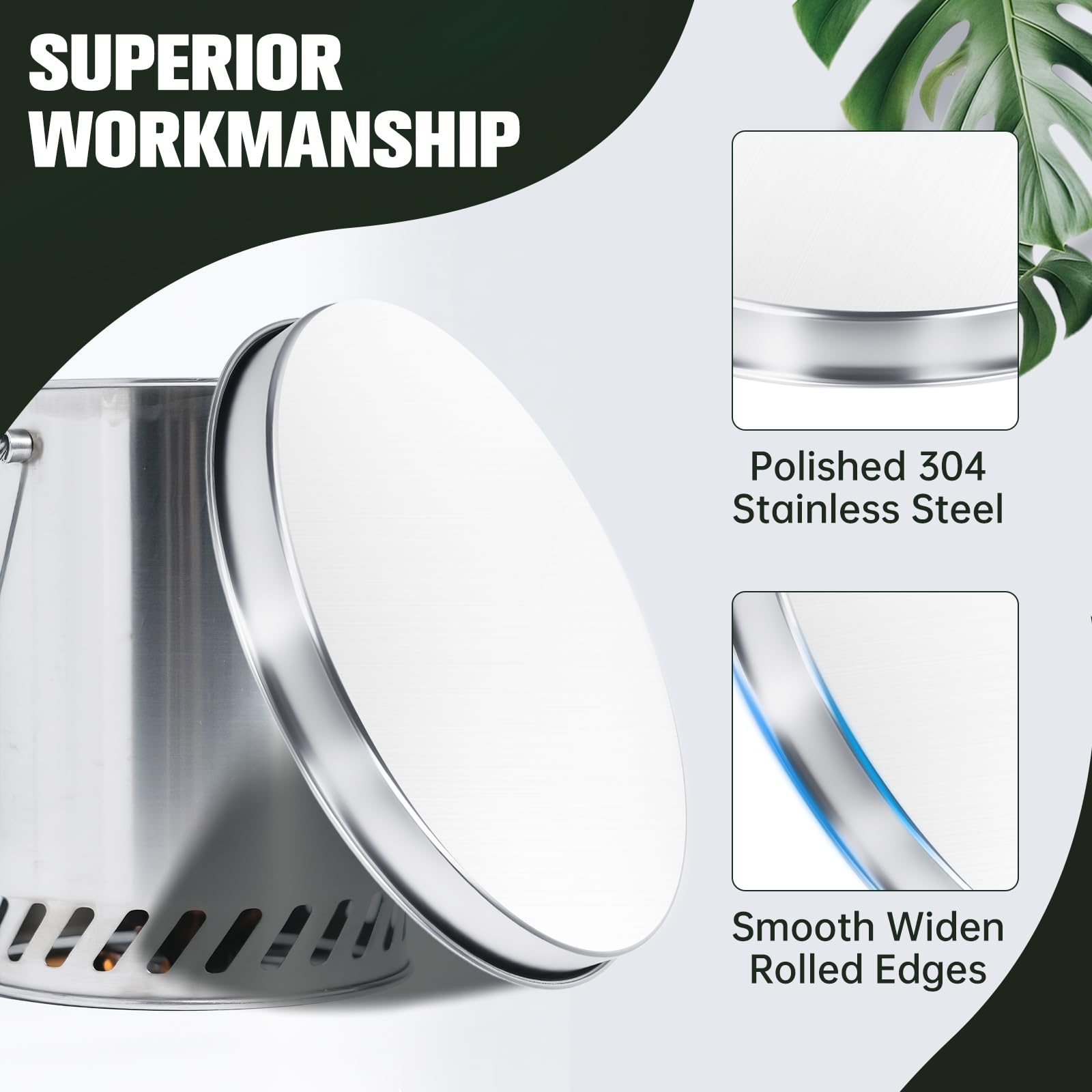 20" Fire Pit Cover Lid for Solo Stove Bonfire, Round Stainless Steel Fire Pit Top Metal Cover, Heavy Duty Outdoor Patio Camping Accessory for Protection and Tabletop Use