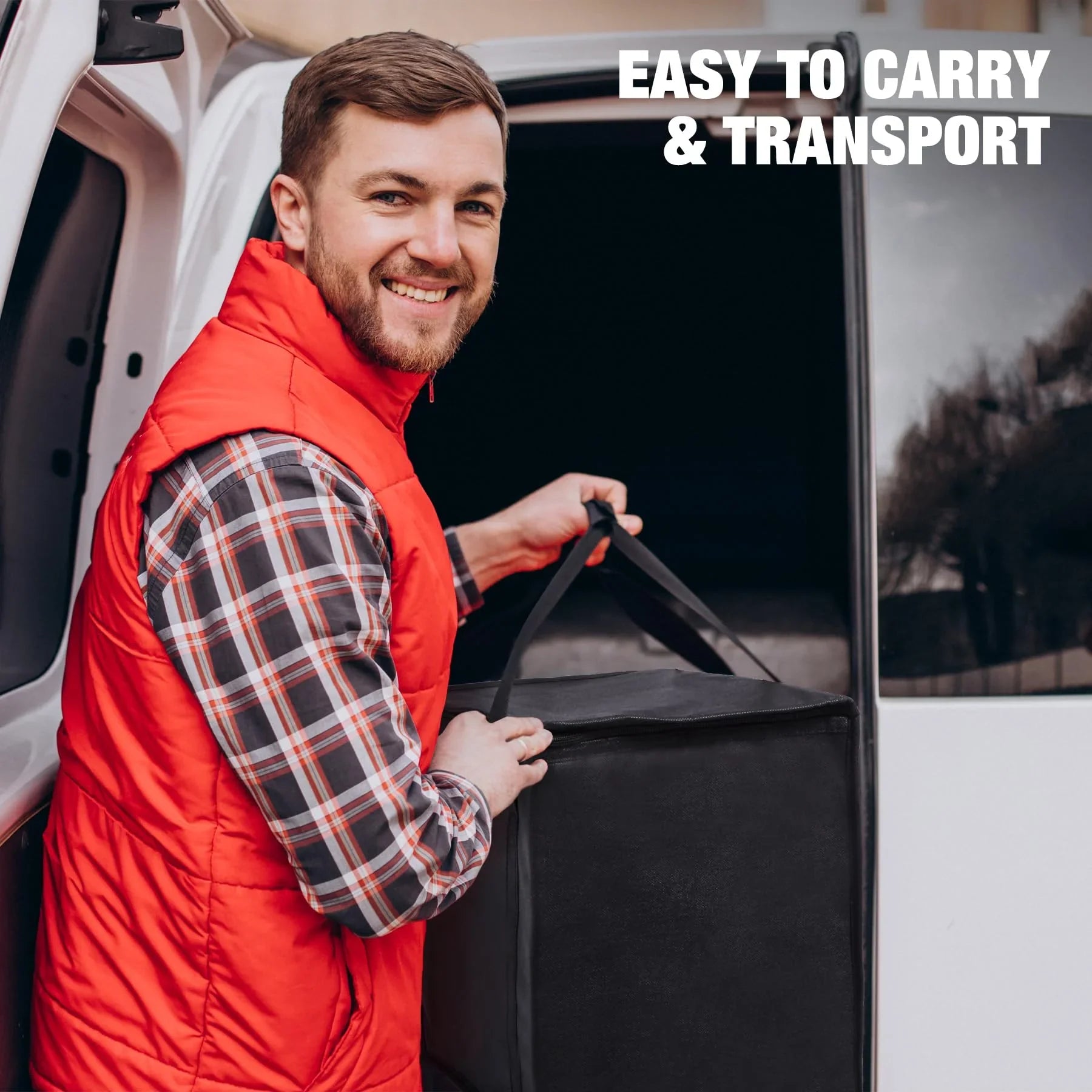 Insulated Cooler Bag Reusable Grocery Bags with Zippered Top