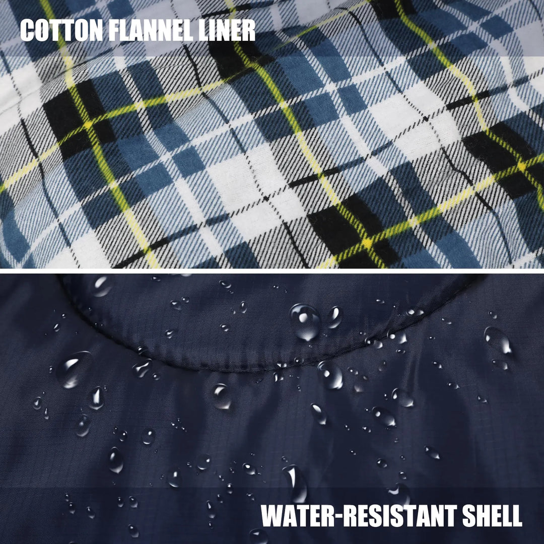 Saco de dormir de franela de algodón para acampar y hacer mochilerismo