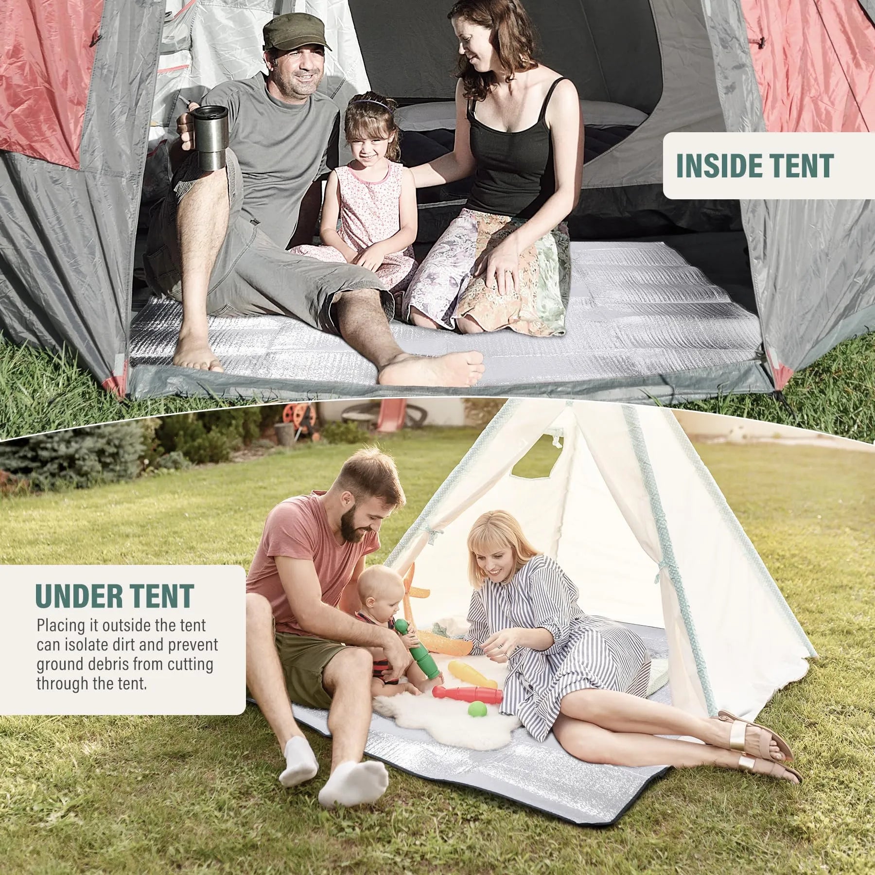 Redcamp Camping Mat Foam Foil Blanket, 79