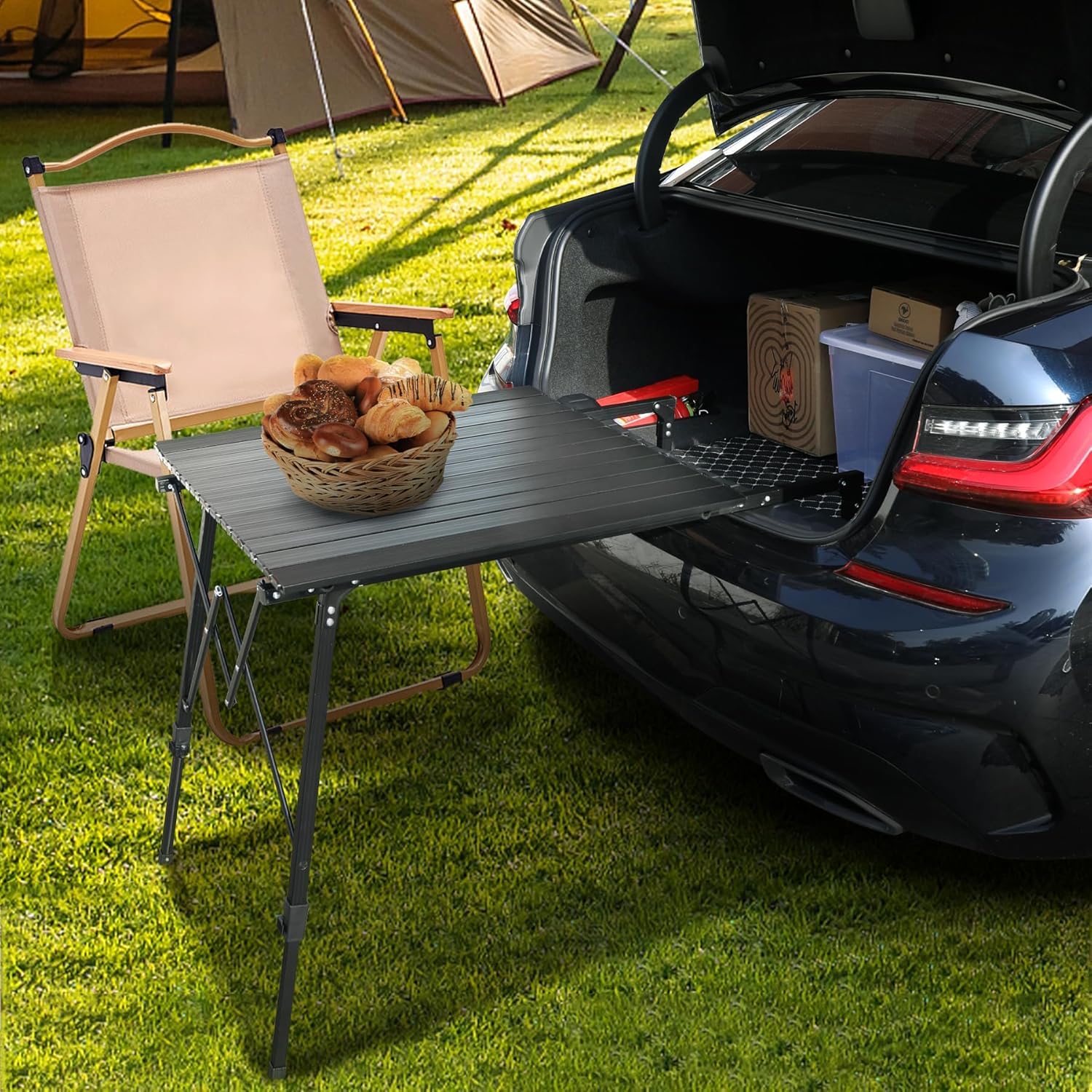 Adjustable Aluminum Tailgate & Trunk Table