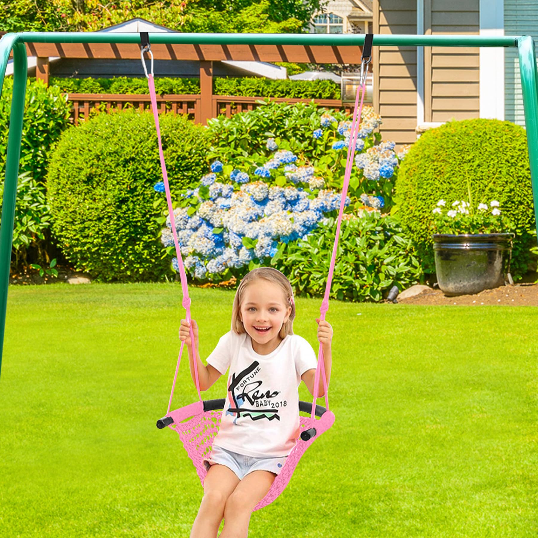 Hand-Woven Adjustable Rope Swing Seat