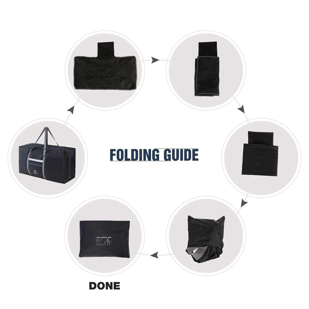 Bolsa de viaje plegable grande de 60/75/96 l/100 l, bolsa deportiva ligera