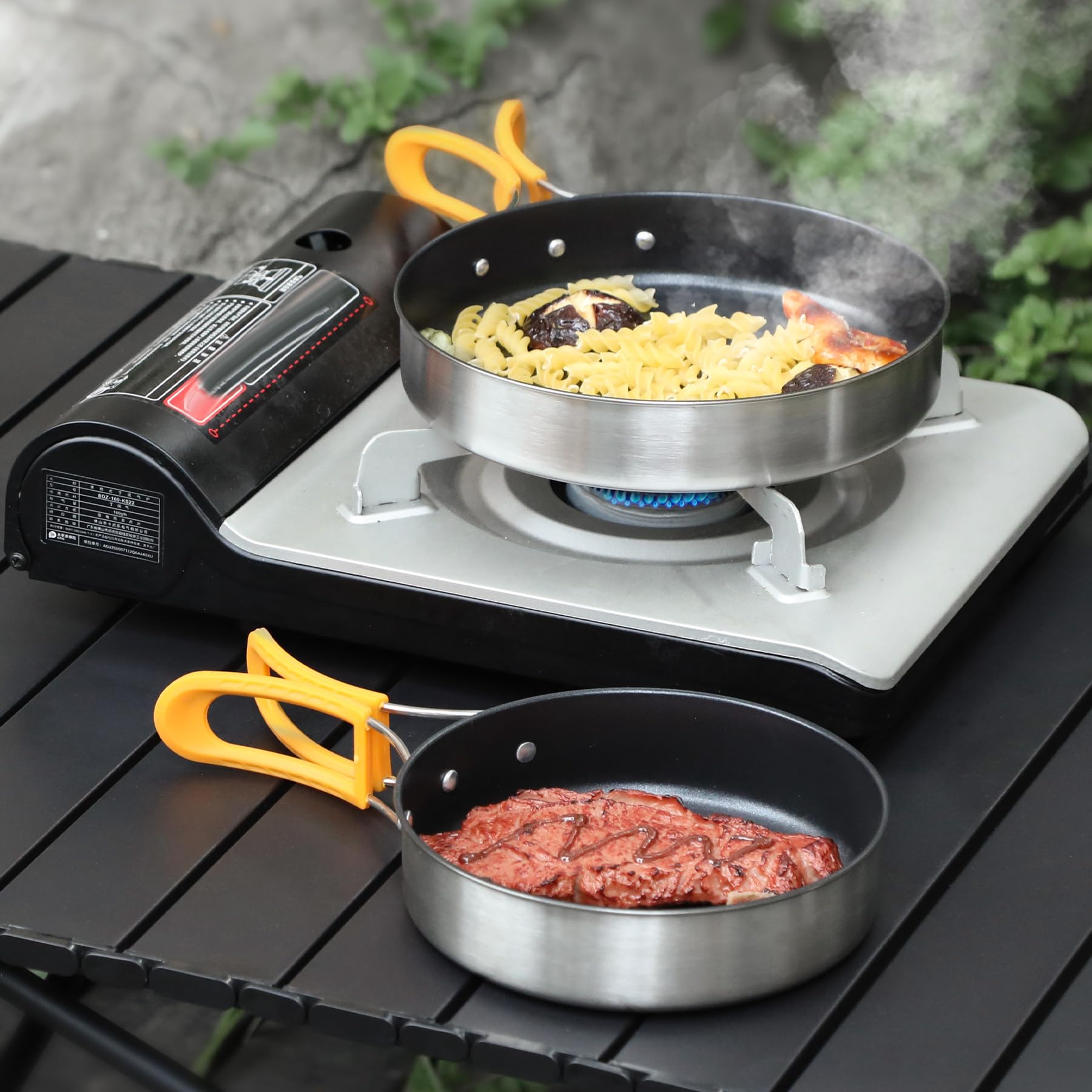Stainless Steel Backpacking Skillet Kit
