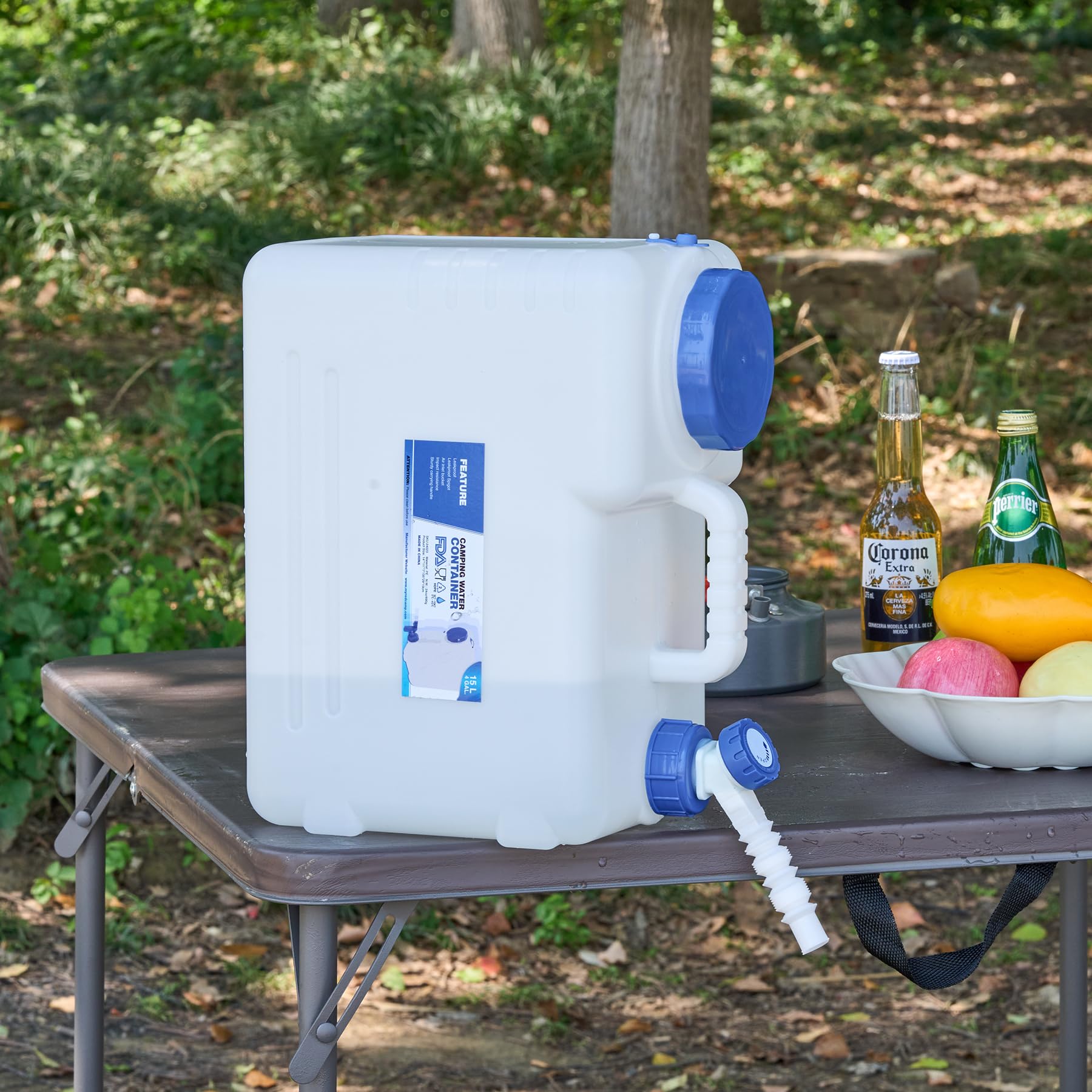 Portable Camping Water Container with Spigot & Wheels