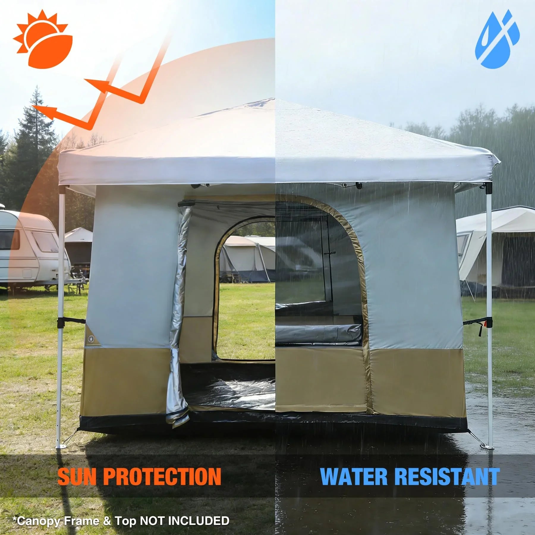 Camping Cube Inner Tent for 10'x10' Pop Up Canopy (Canopy not Included)