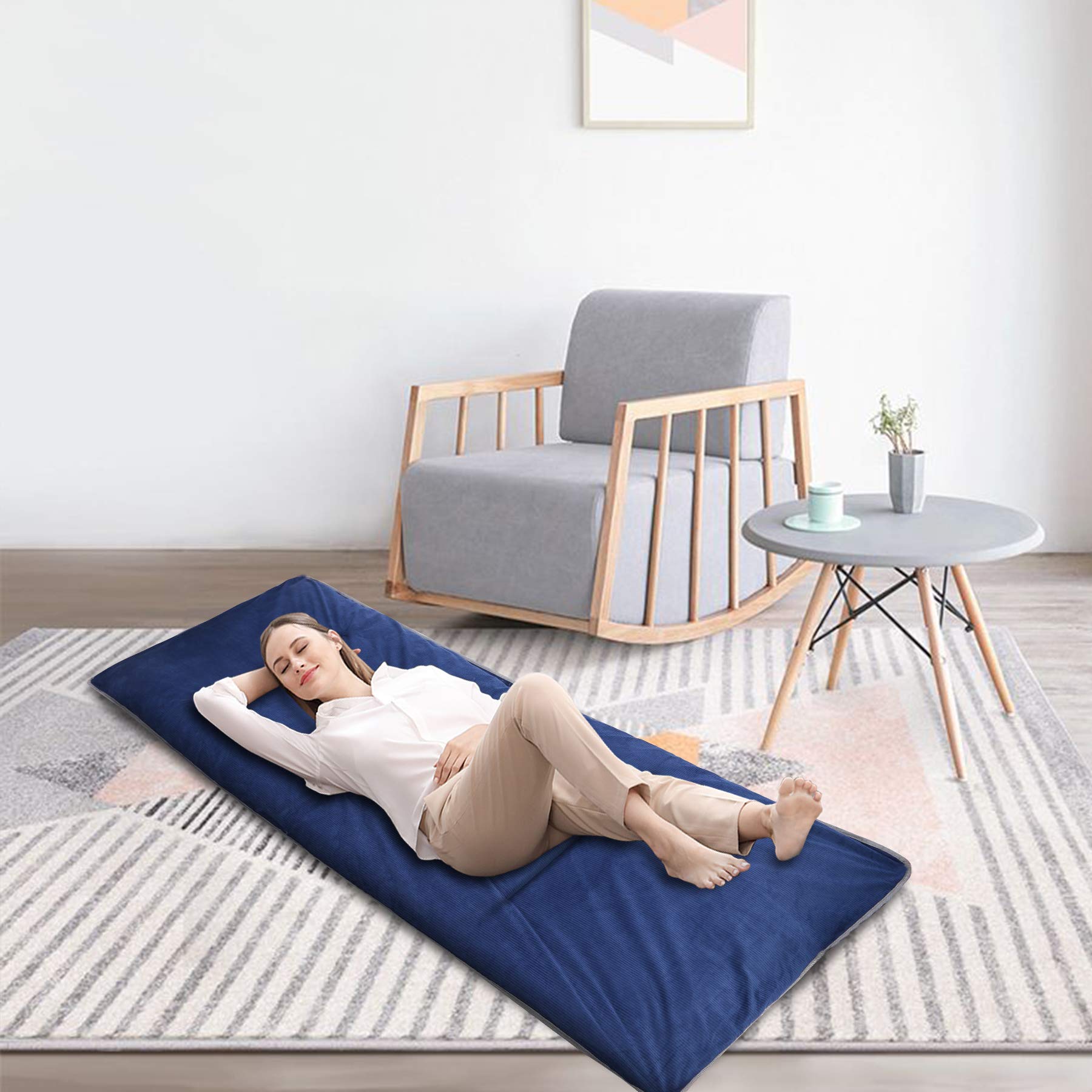 High-Density Cotton Camping Cot Mattress Pad