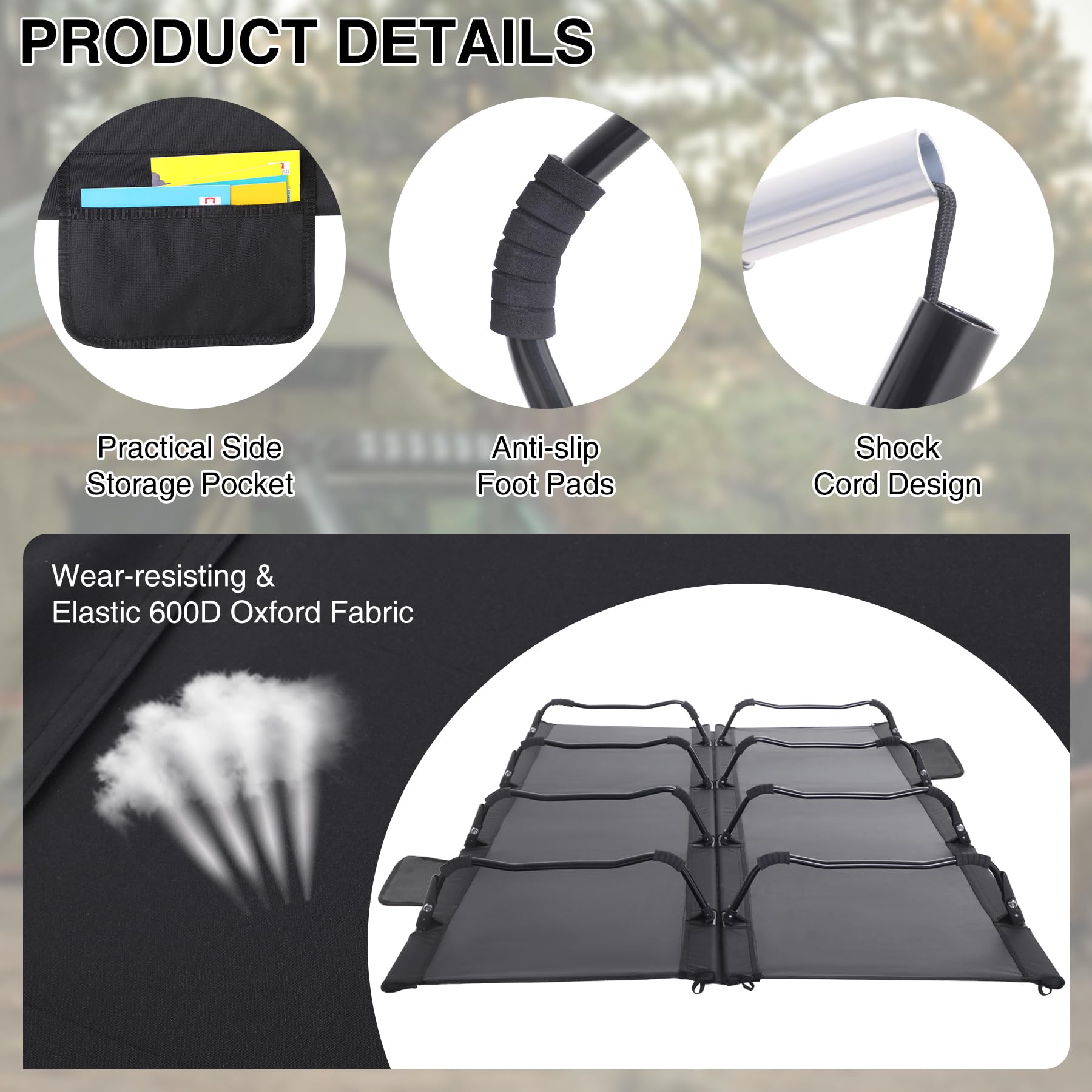 REDCAMP 2 Person Double Camping Cot for Adults, 55" Wide