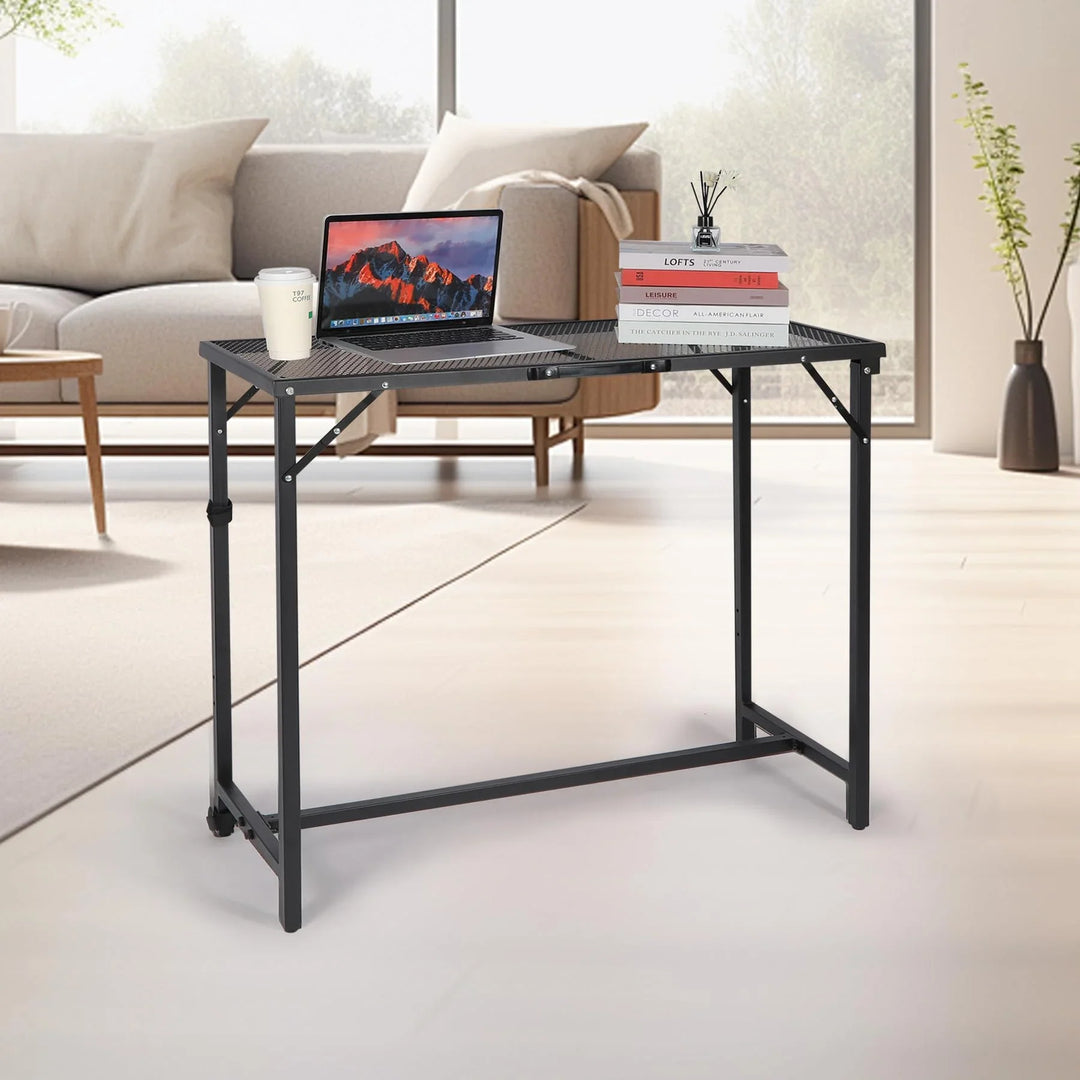 Folding Paito Bar Height Hot Tub Table with Waterproof Mesh Top