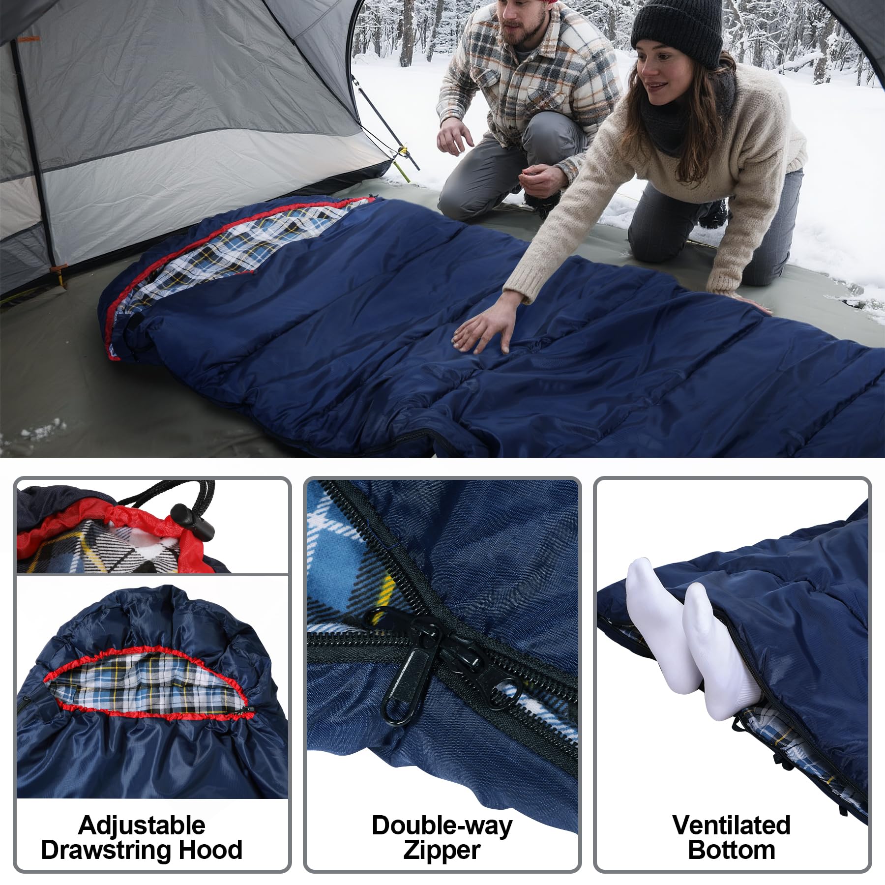 Heated Sleeping Bag with 3 Temperature