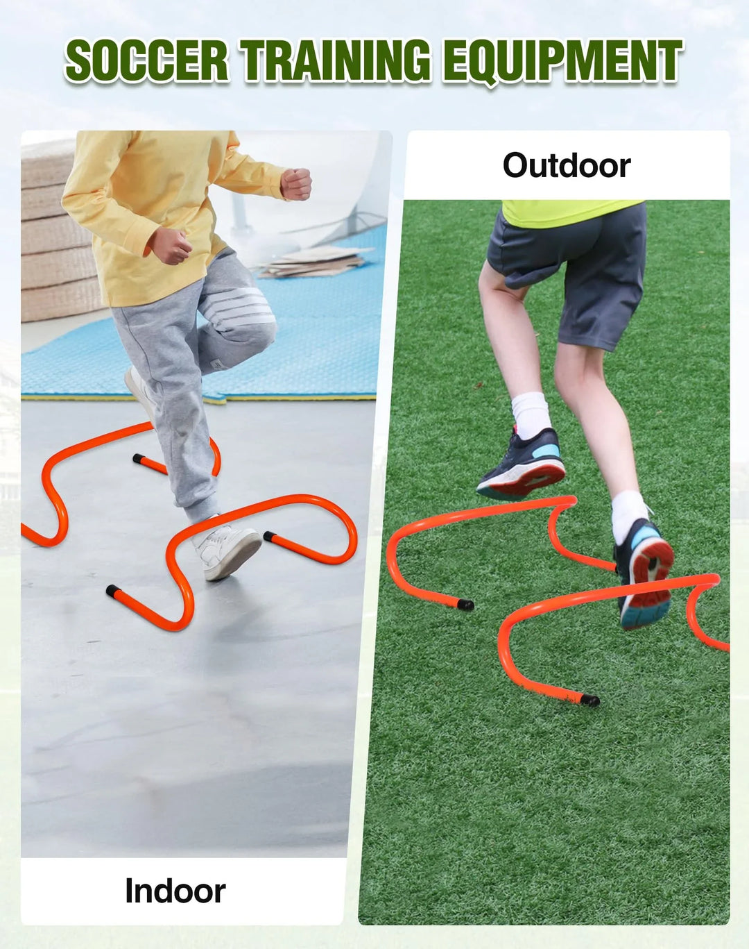 Adjustable Agility Hurdles,4 Height Speed Training Hurdles, Portable Speed Training Equipment with Carry Bag for for Athletes,Kids,Soccer,Basketball