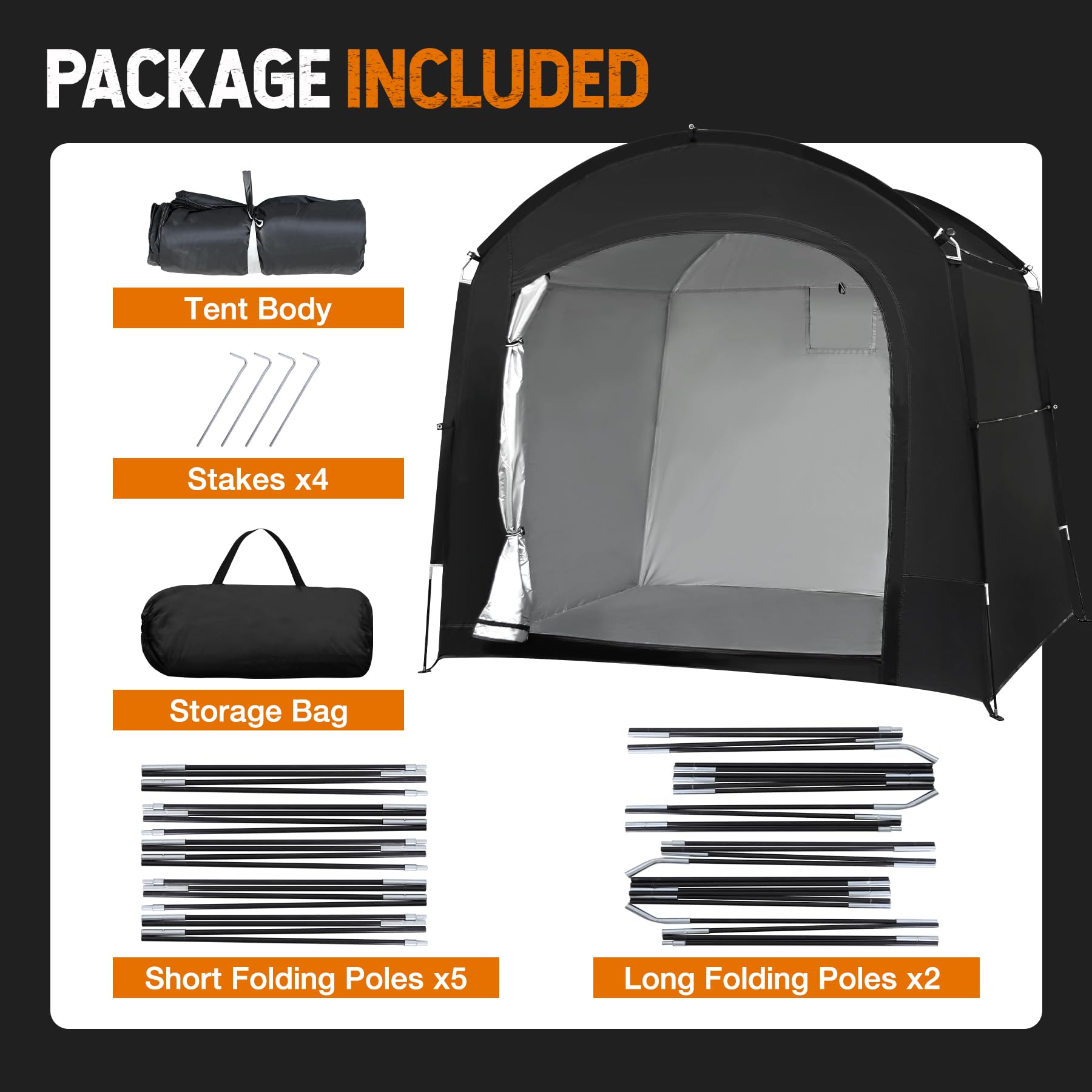 REDCAMP Outdoor Bike Storage Tent