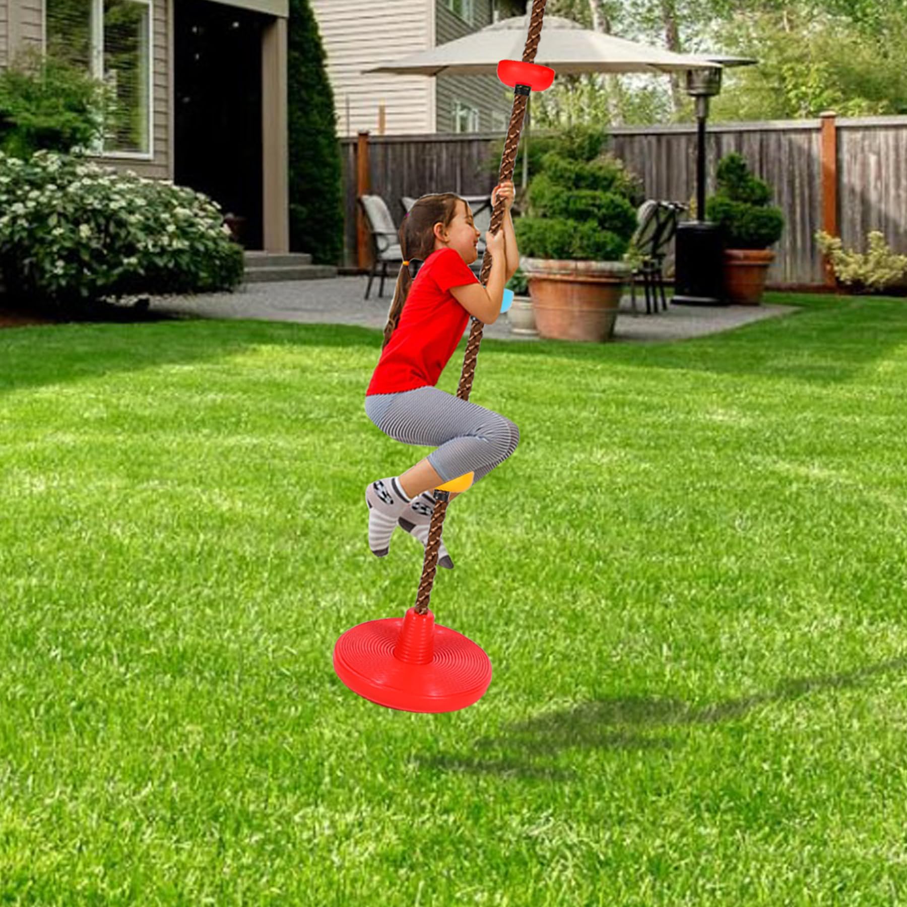 Heavy Duty Disc Climbing Rope Swing with Platforms