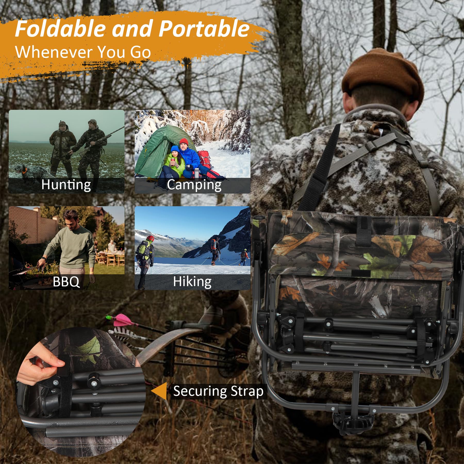 360° Swivel Heated Hunting Chairs for Ground Blinds